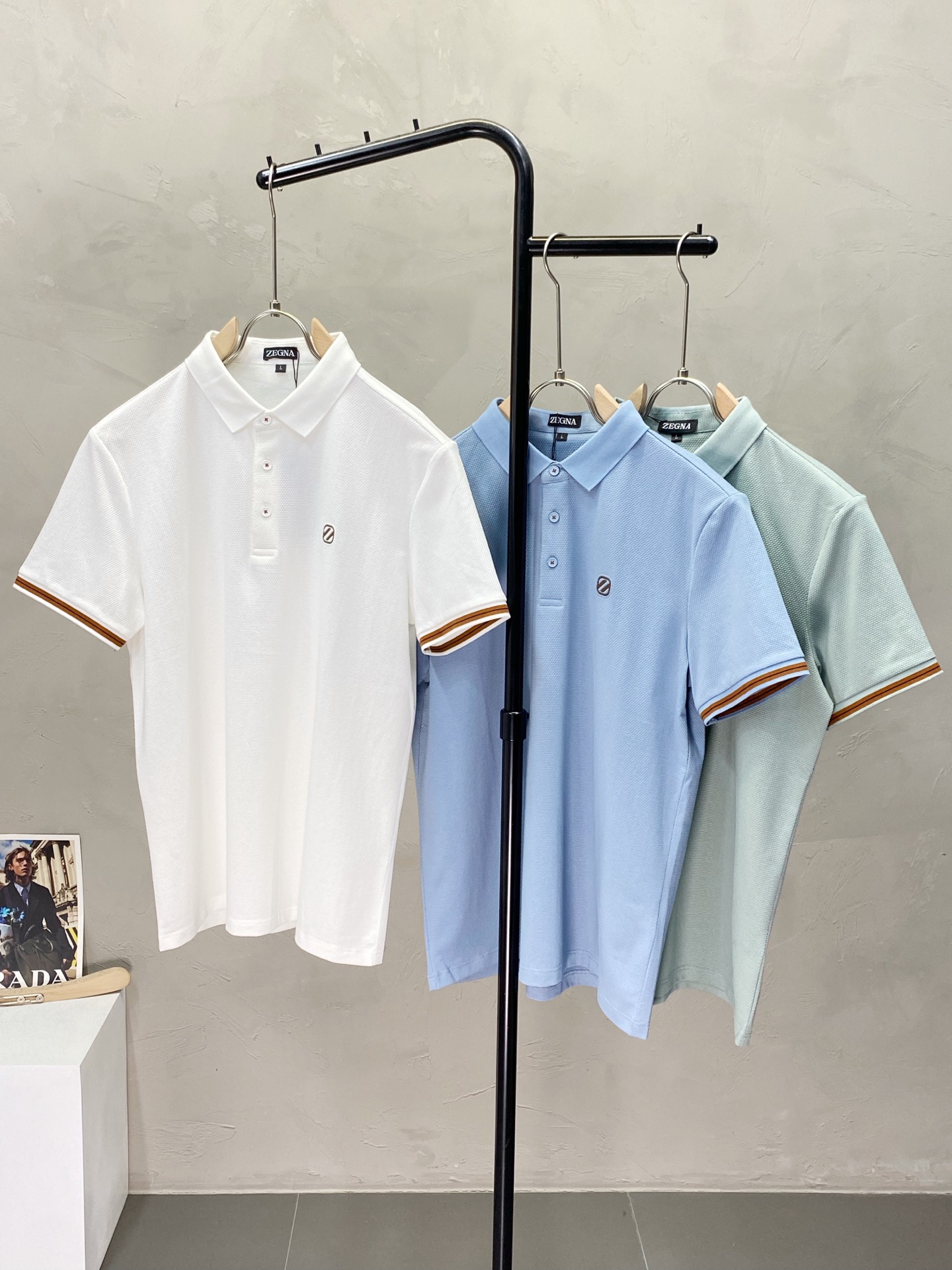。ZEGNA杰尼亚💥独家专供新款原单男士休闲翻领短袖 高端  高版本 时尚百搭爆款⚠️⚠️✨✨进口面料 