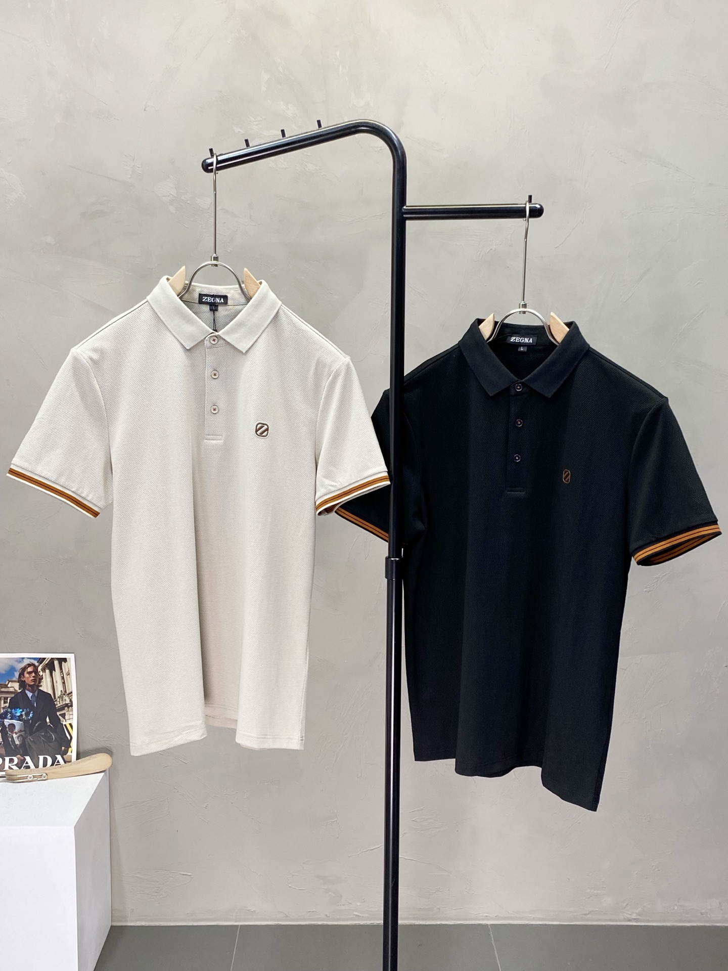 。ZEGNA杰尼亚💥独家专供新款原单男士休闲翻领短袖 高端  高版本 时尚百搭爆款⚠️⚠️✨✨进口面料 