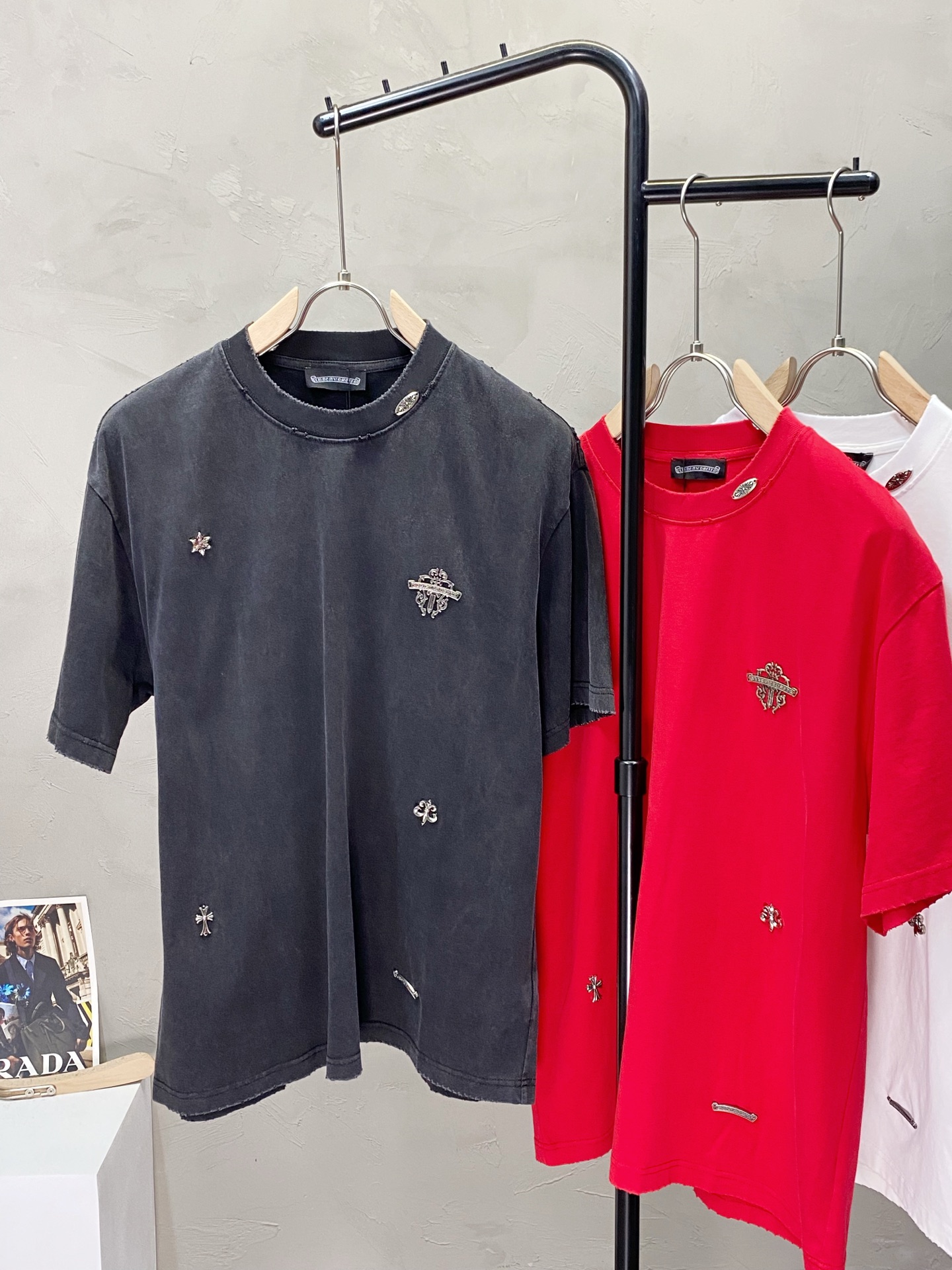 。CHROME HEARTS克罗心💥独家专供新款原单男士休闲春夏短袖 高端  高端版本 时尚百搭爆款⚠️