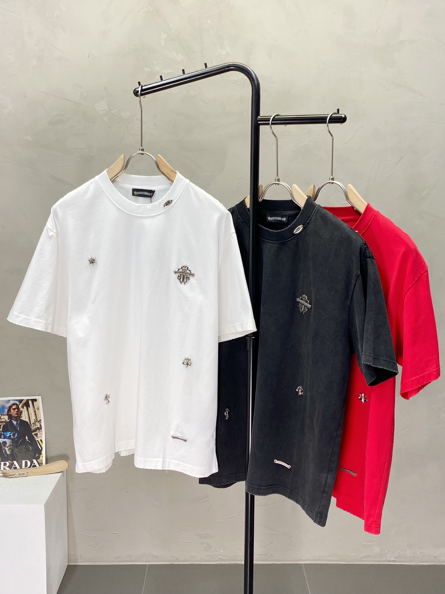 。CHROME HEARTS克罗心💥独家专供新款原单男士休闲春夏短袖 高端  高端版本 时尚百搭爆款⚠️