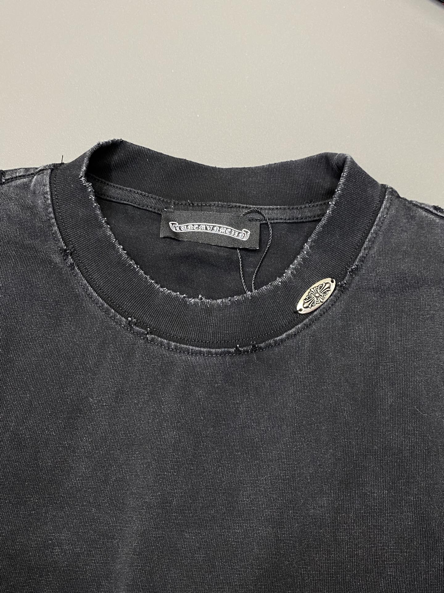 。CHROME HEARTS克罗心💥独家专供新款原单男士休闲春夏短袖 高端  高端版本 时尚百搭爆款⚠️