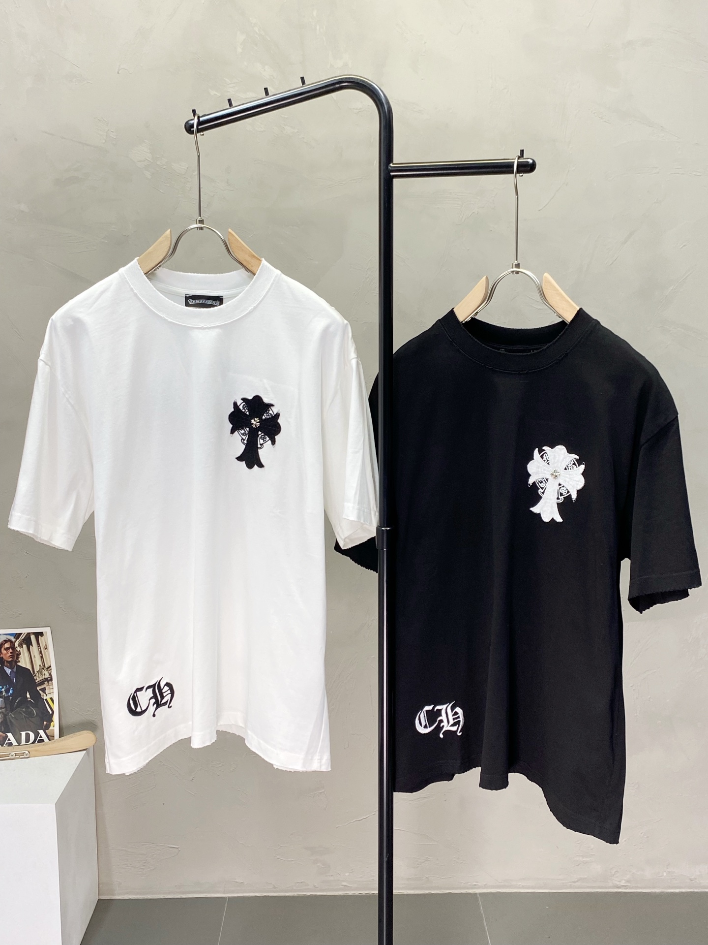 。CHROME HEARTS克罗心💥独家专供新款原单男士休闲春夏短袖 高端  高端版本 时尚百搭爆款⚠️