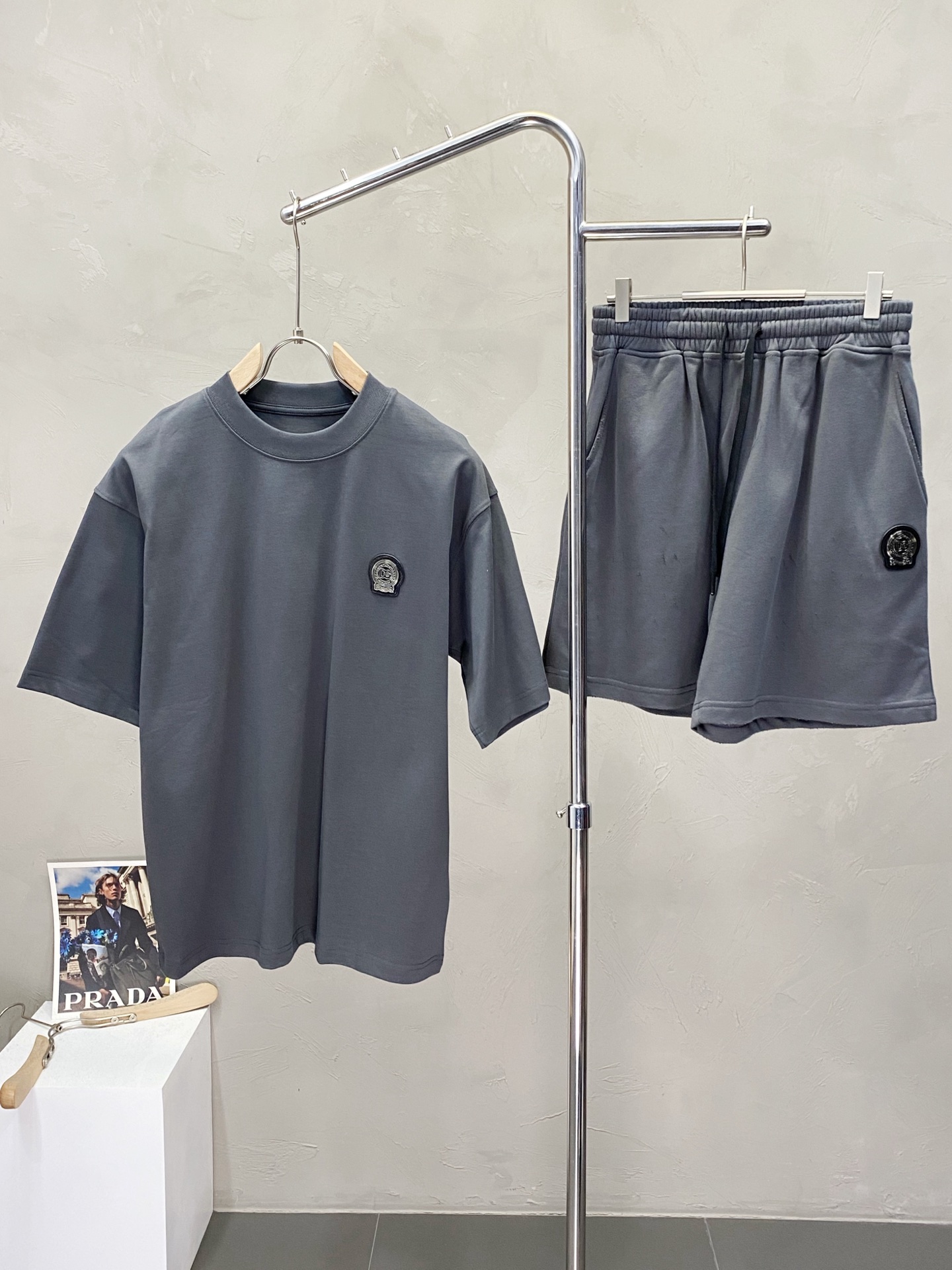 Dolce&Gabbana Men's Summer Set - Short Sleeve Shirt and Shorts Matching Outfit