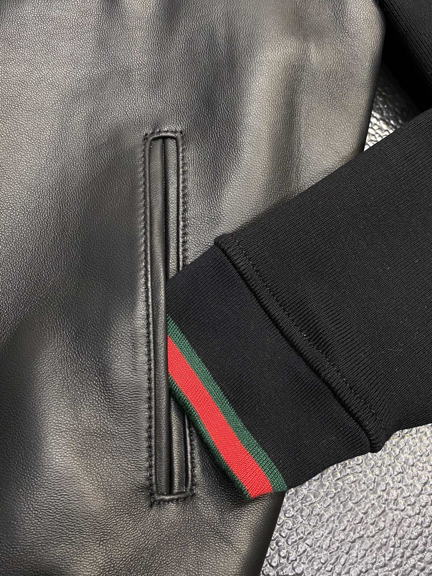 。皮衣- Gucci古驰💥独家专供最新秋冬拼皮夹克 经典设计与颜值爆棚的皮衣 进口皮面料  品质更是无法