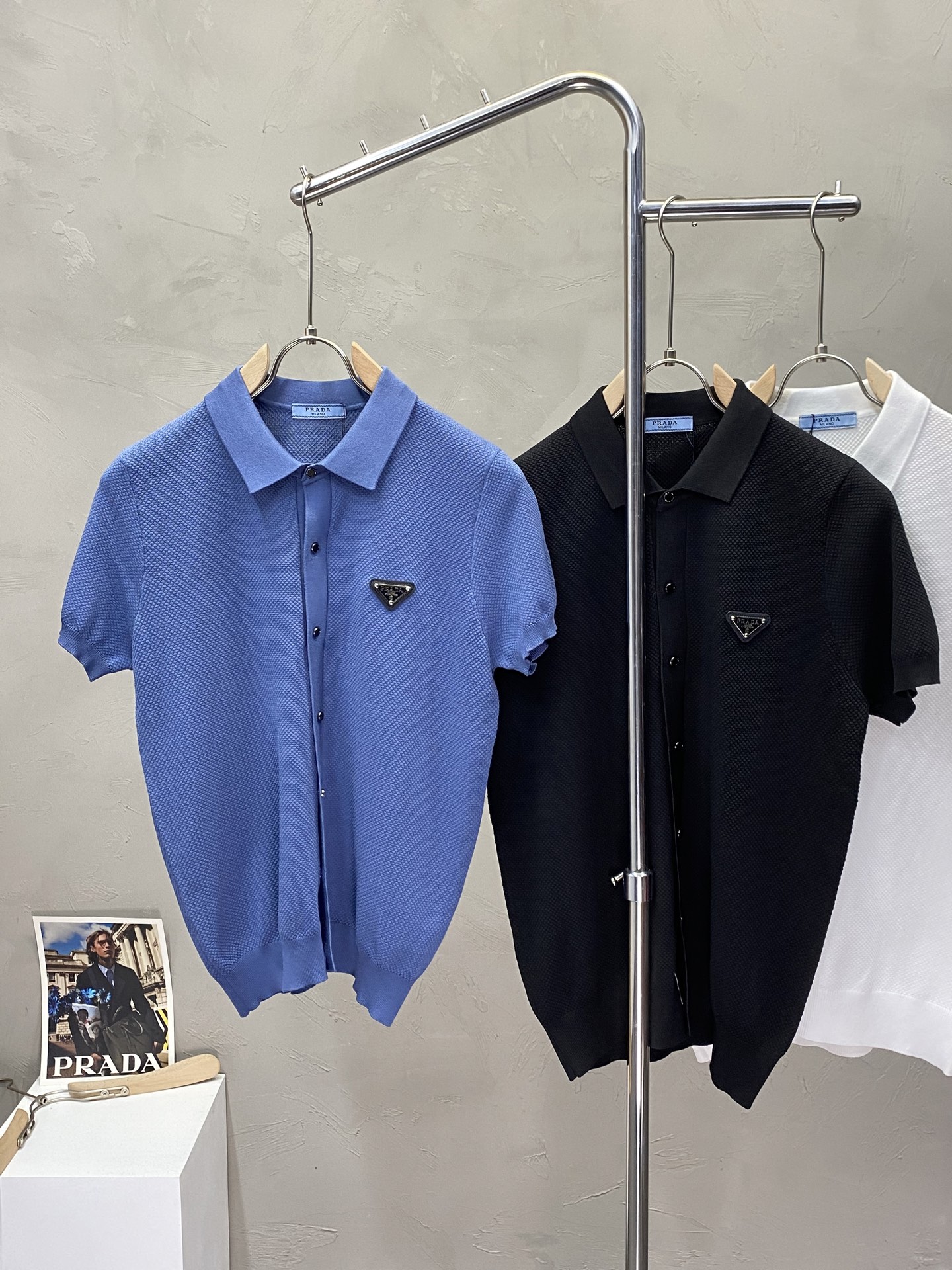 。Prada普拉达💥独家专供新款原单男士休闲Polo短袖 高端定制 高端版本 时尚百搭爆款⚠️⚠️✨✨进