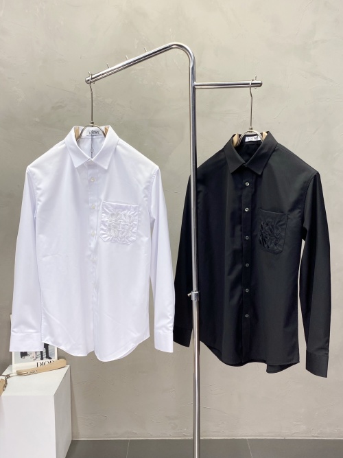 Loewe Men's Casual Long Sleeve Shirt - Exquisite Embroidery, Soft Fabric 1 Loewe Men's Casual Long Sleeve Shirt - Exquisite Embroidery, Soft Fabric