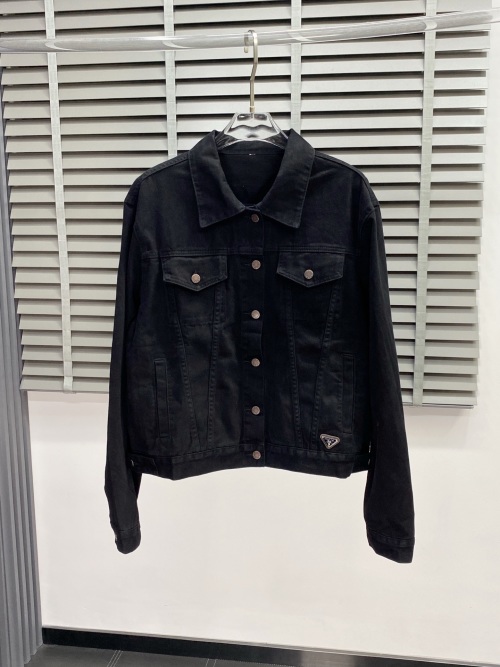 Prada Men's Black Denim Jacket - Slim Fit, Comfortable, and Versatile Style 1 Prada Men's Black Denim Jacket - Slim Fit, Comfortable, and Versatile Style