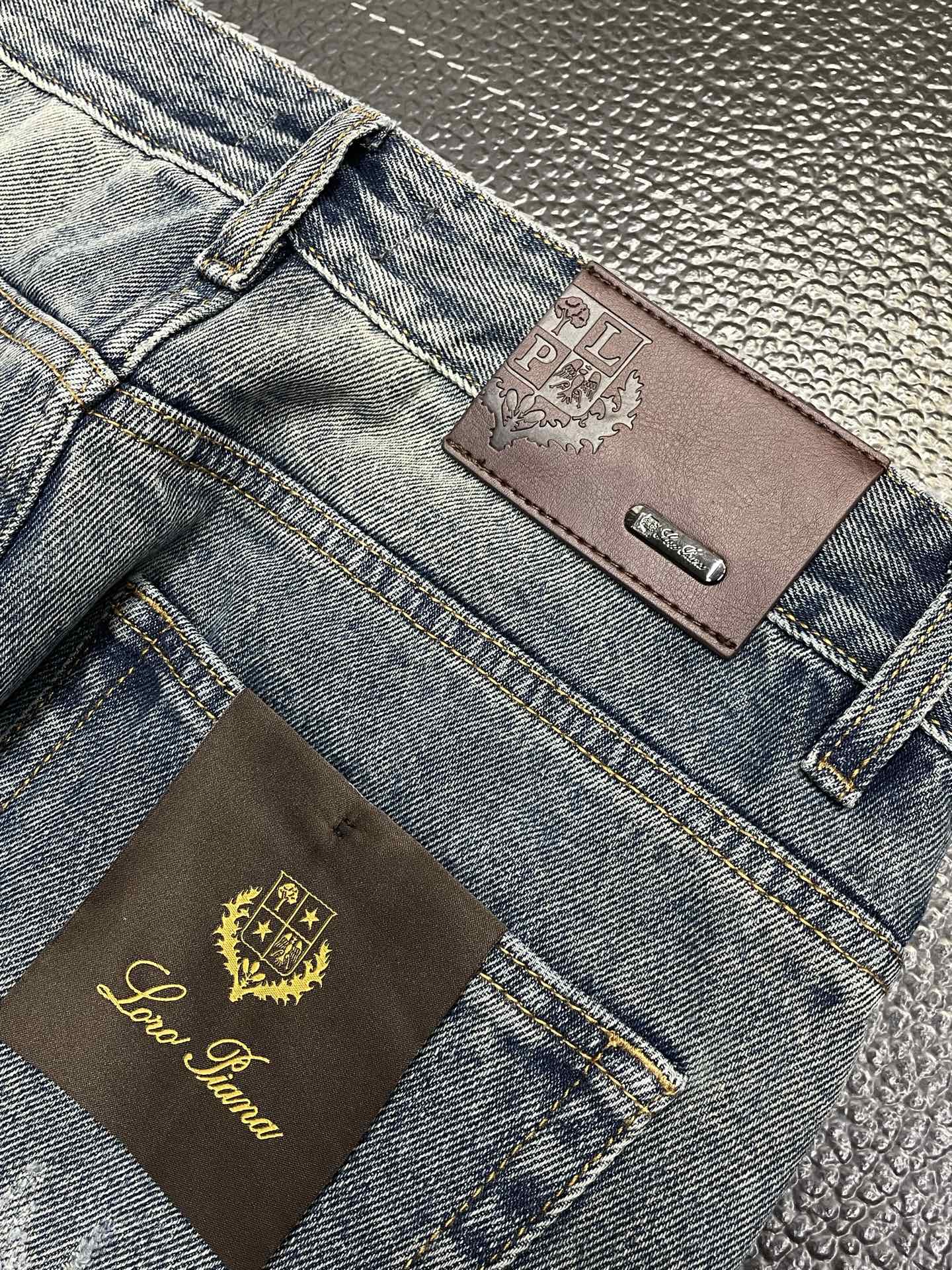 。lP🆕-Loro Piana诺悠翩雅💥独家专供新款 牛仔裤👖高端版本！专柜定制面料 透气舒适度高，细节