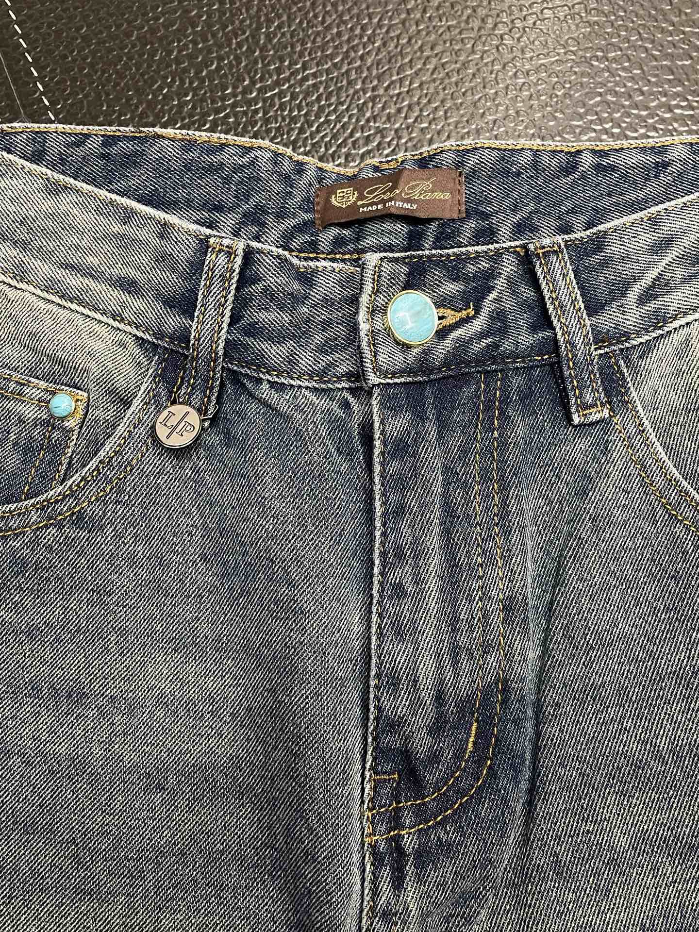 。lP🆕-Loro Piana诺悠翩雅💥独家专供新款 牛仔裤👖高端版本！专柜定制面料 透气舒适度高，细节