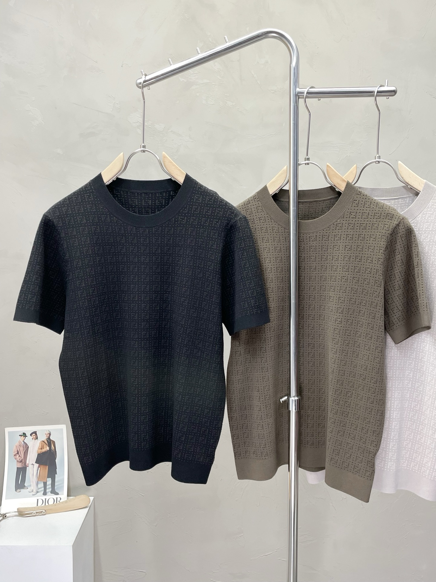 。FENDI芬迪💥独家专供新款原单男士休闲针织短袖 高端定制 高版本 时尚百搭爆款⚠️⚠️✨✨进口面料 