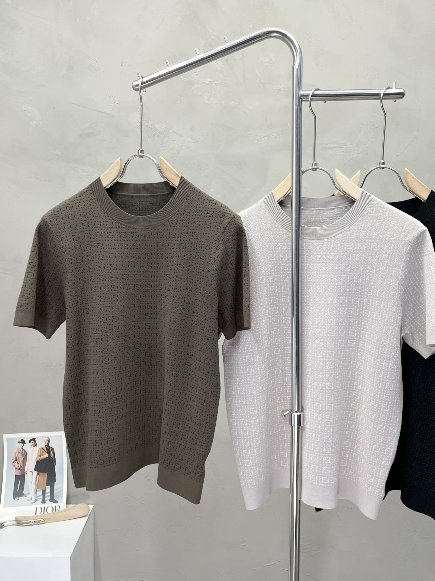 。FENDI芬迪💥独家专供新款原单男士休闲针织短袖 高端定制 高版本 时尚百搭爆款⚠️⚠️✨✨进口面料 