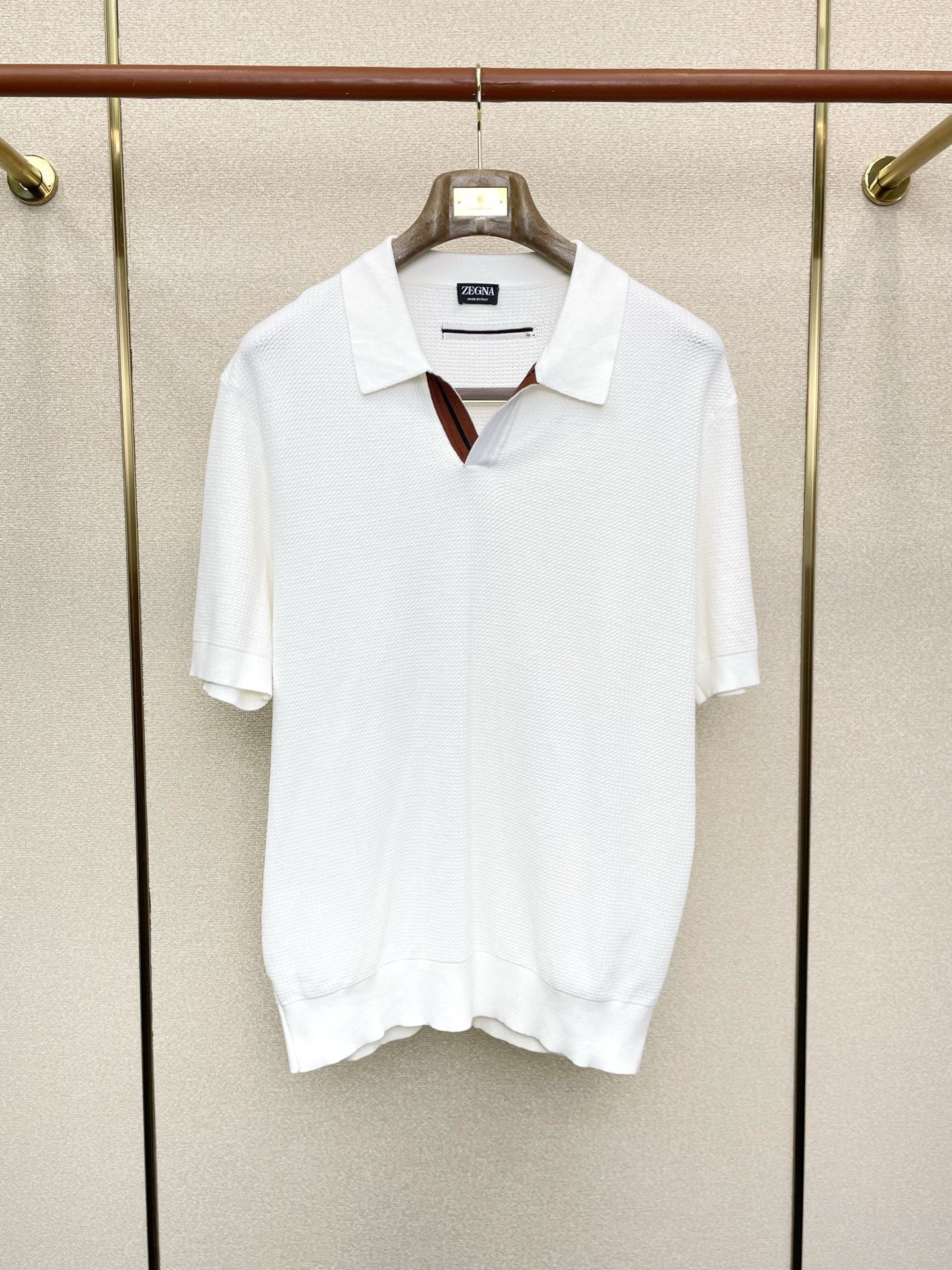 。ZEGNA杰尼亚💥砸锅卖铁都要上的新款！新款原单男士休闲针织短袖 高端定制 高端版本 时尚百搭爆款⚠️