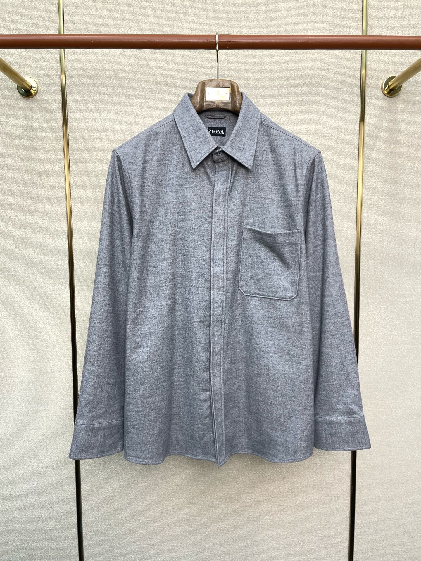 。ZEGNA杰尼亚💥砸锅卖铁都要上的新款！新款原单男士休闲羊绒衬衫 高端定制 高端版本 时尚百搭爆款⚠️
