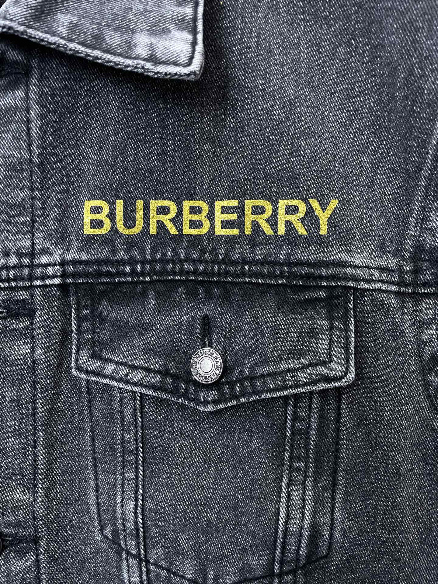 支持跨年售后！。Burberry巴宝莉💥独家专供新款原单男士休闲牛仔马甲 高端定制 高版本 时尚百搭爆款