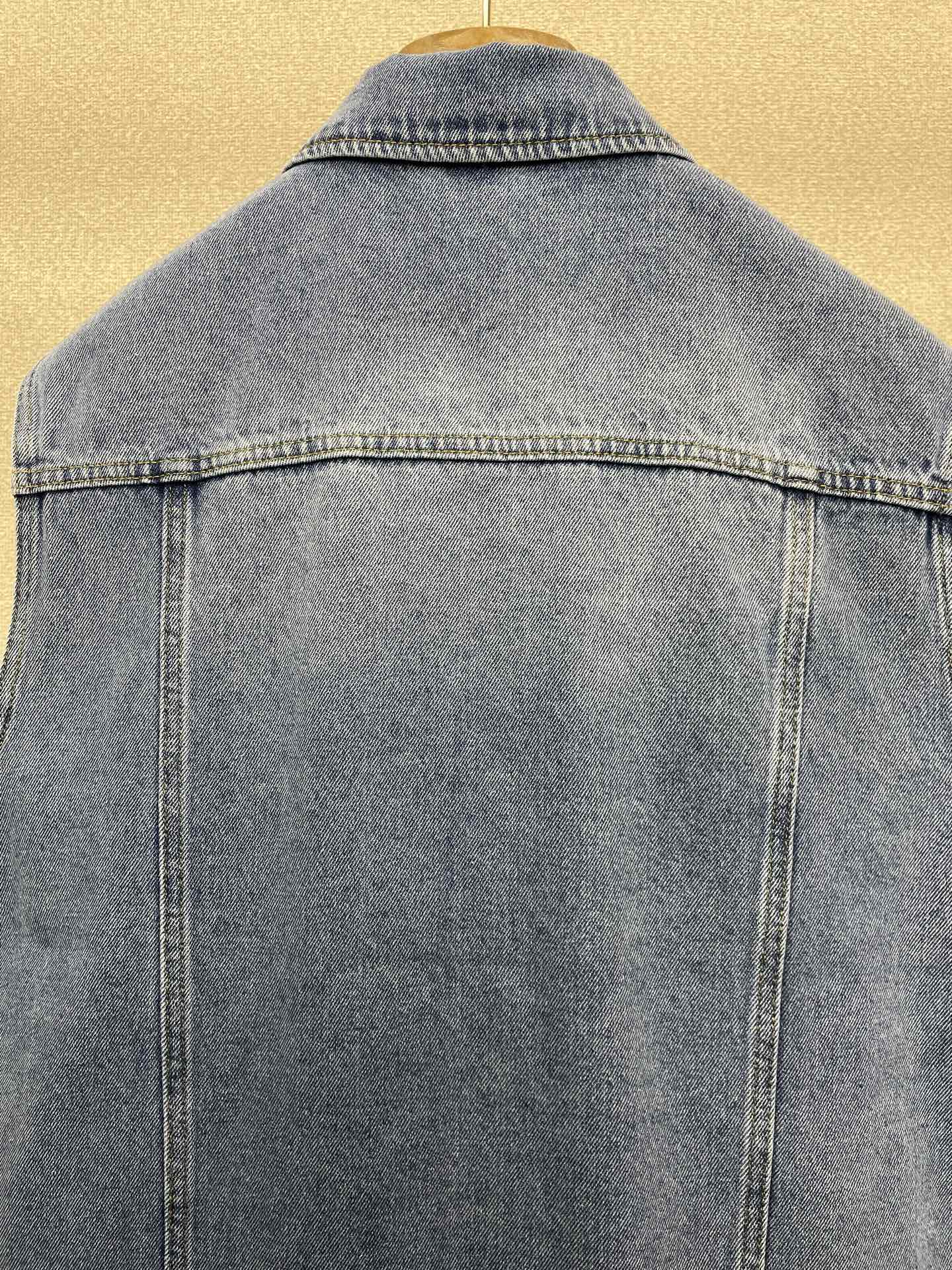 支持跨年售后！。Balenciaga巴黎世家💥独家专供新款原单男士休闲牛仔马甲 高端定制 高版本 时尚百