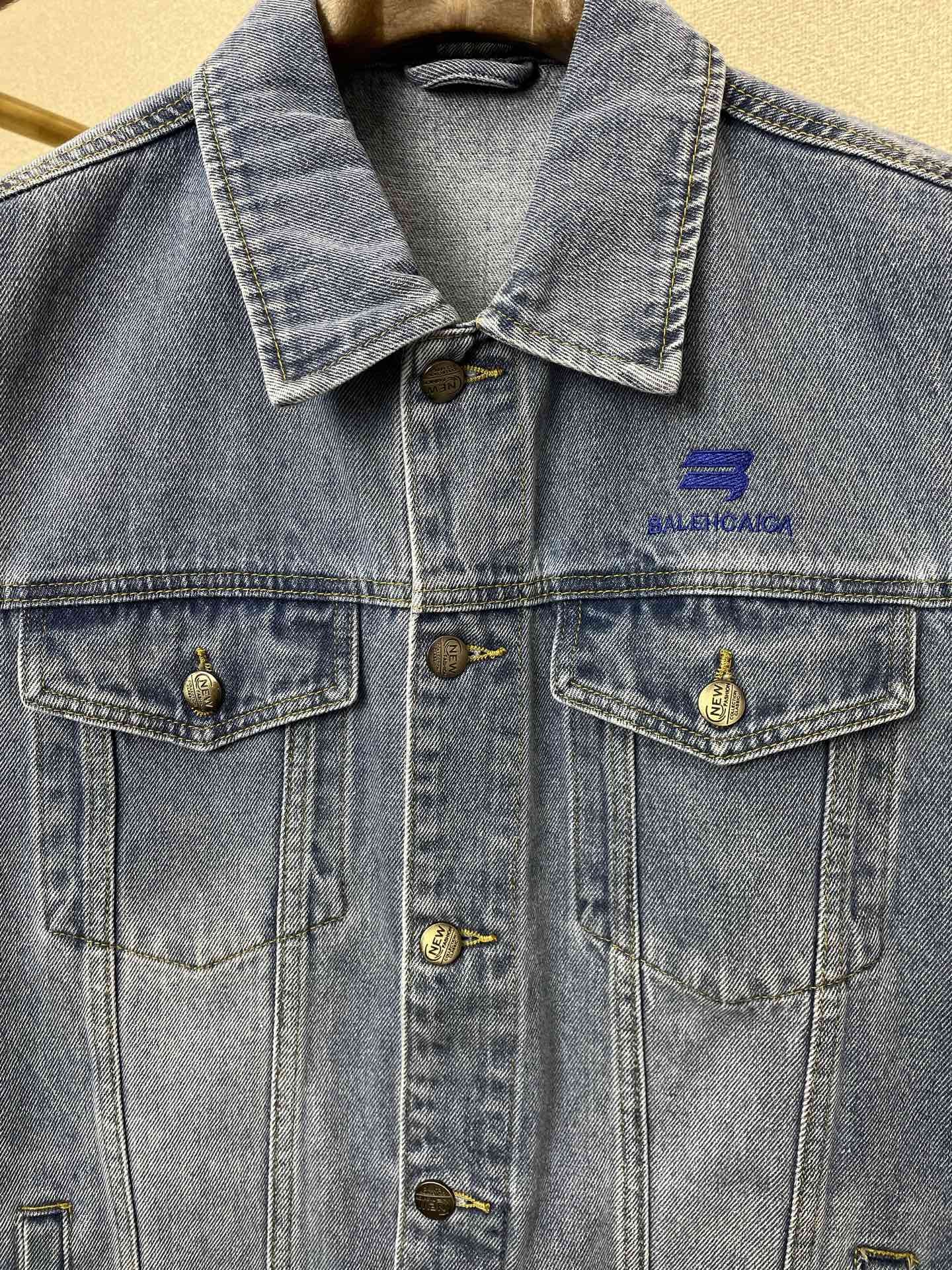 支持跨年售后！。Balenciaga巴黎世家💥独家专供新款原单男士休闲牛仔马甲 高端定制 高版本 时尚百