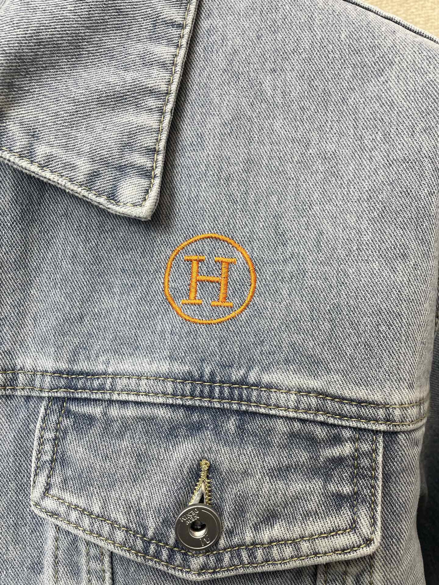 支持跨年售后！。Hermès爱马仕💥独家专供新款原单男士休闲牛仔外套 高端定制 高版本 时尚百搭爆款⚠️