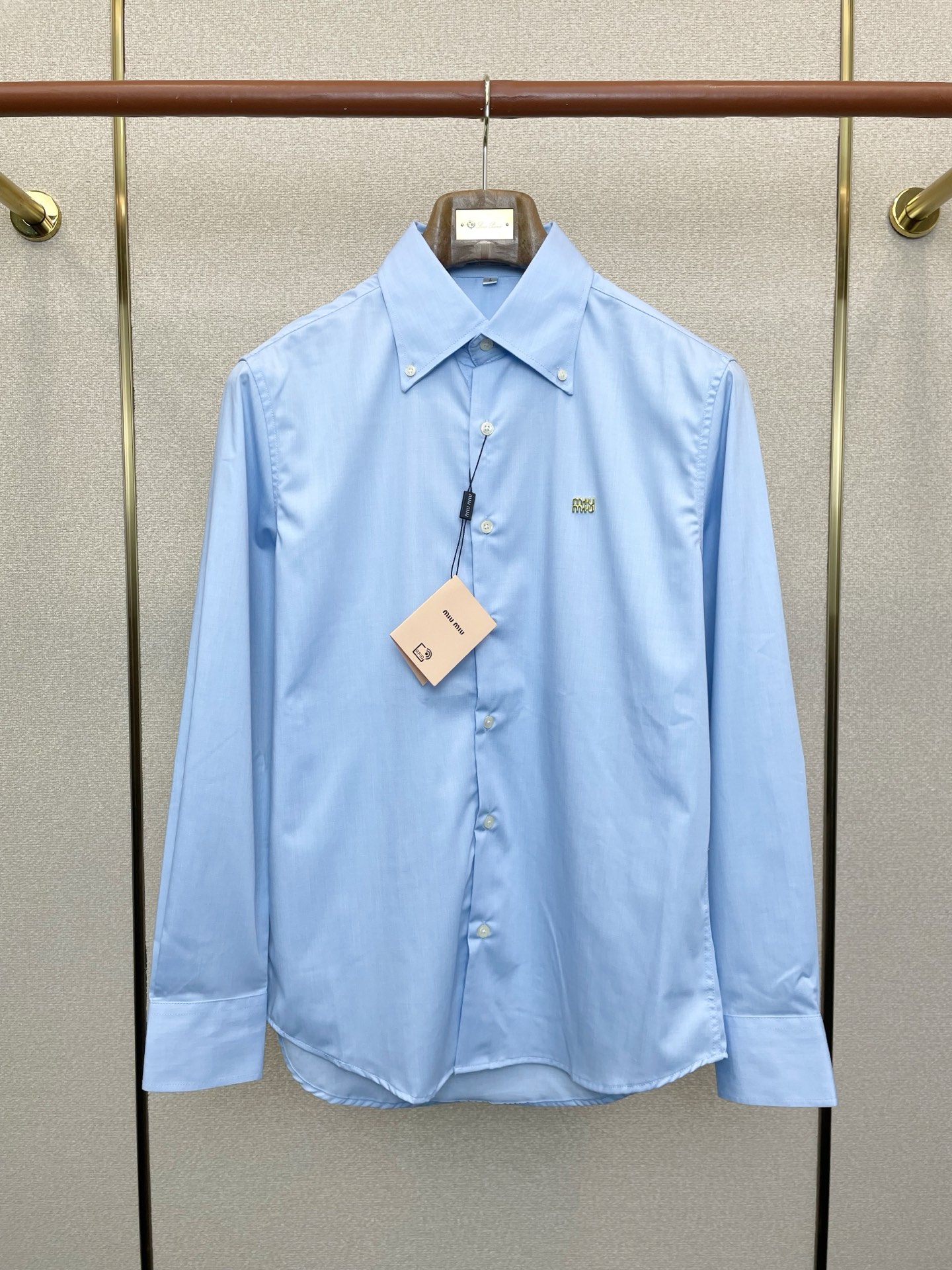 支持跨年售后！。Miumiu谬谬💥独家专供新款原单男士休闲长袖衬衫 高端定制 高端版本 时尚百搭爆款⚠️