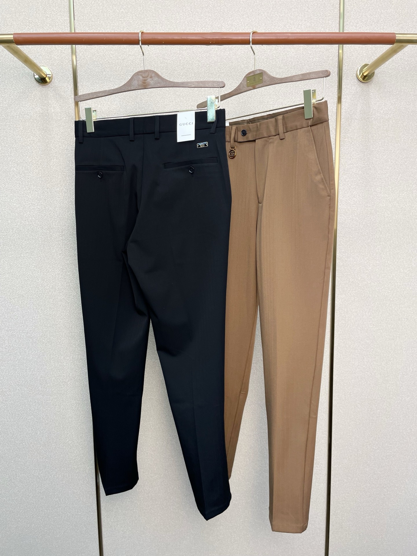 支持跨年售后！。Gucci古驰💥独家专供新款休闲西裤 高端版本！专柜定制面料 透气舒适度高，细节无可挑剔