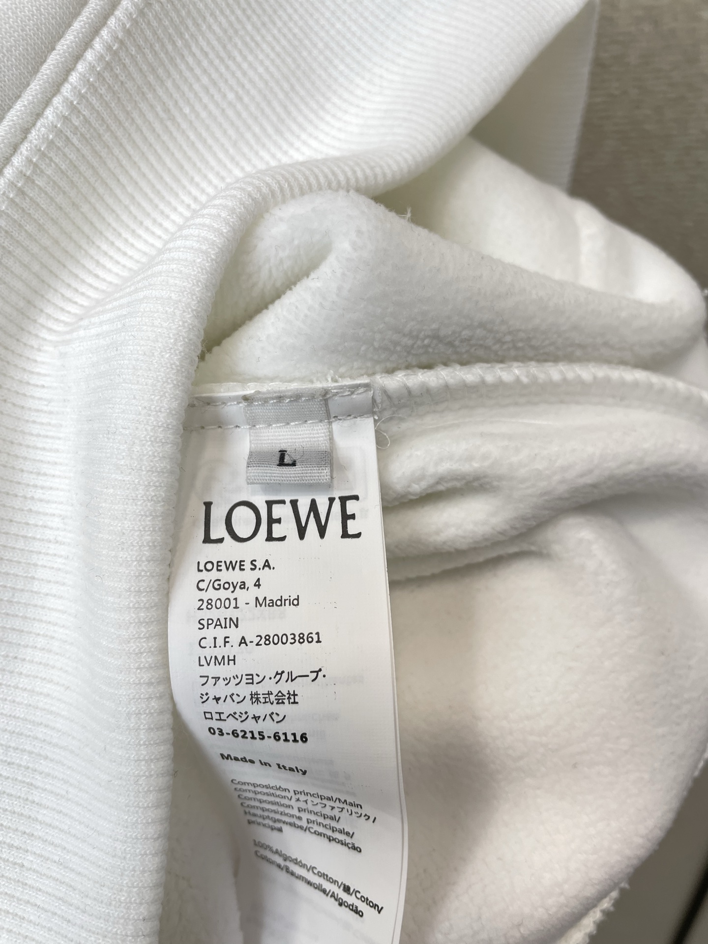 支持跨年售后！。LOEWE罗意威💥独家专供新款原单男士休闲连帽加绒卫衣 高端定制 高端版本 时尚百搭爆款