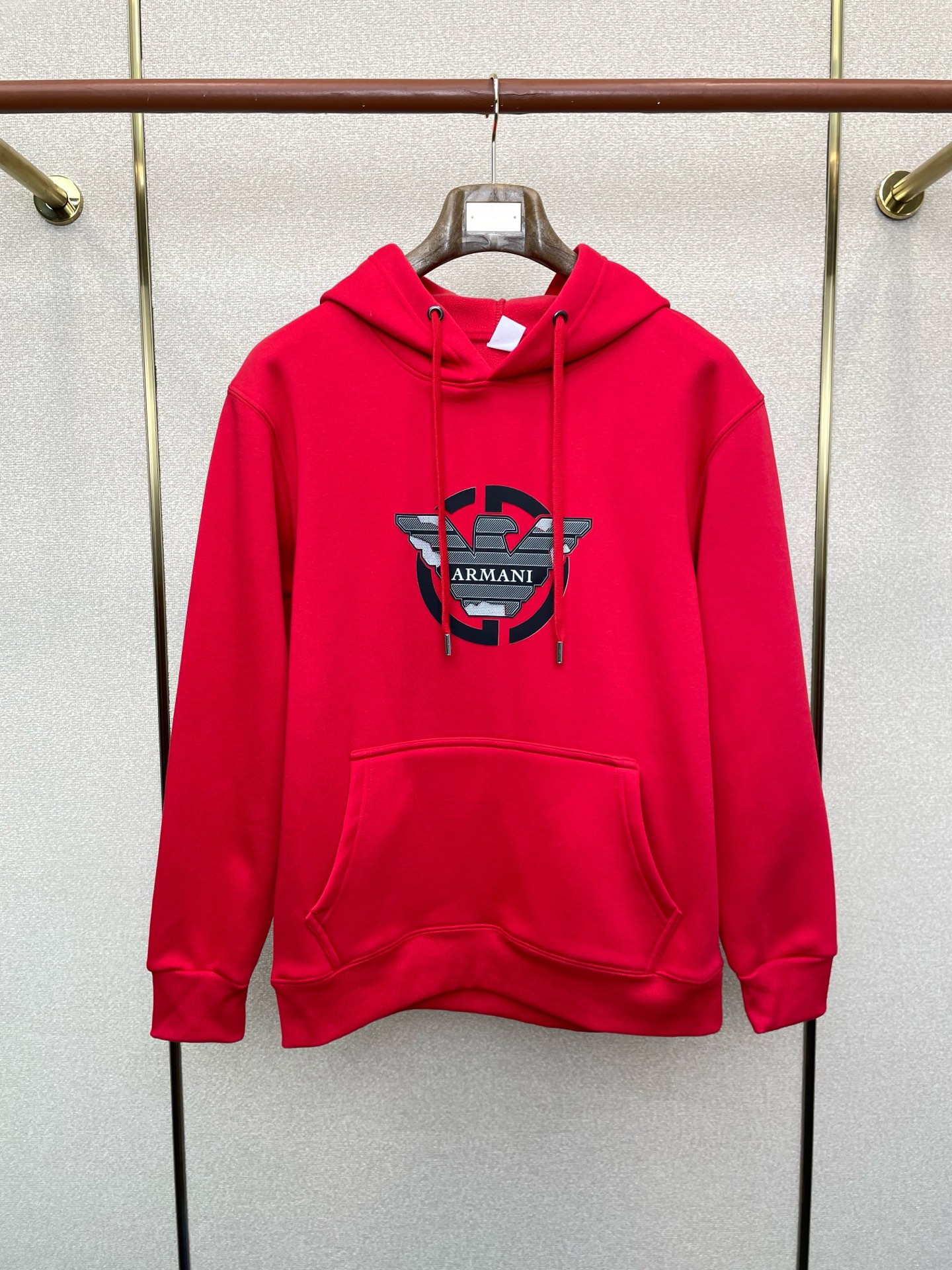 支持跨年售后！。ARMANI阿玛尼💥独家专供新款原单男士休闲连帽加绒卫衣 高端定制 高端版本 时尚百搭爆