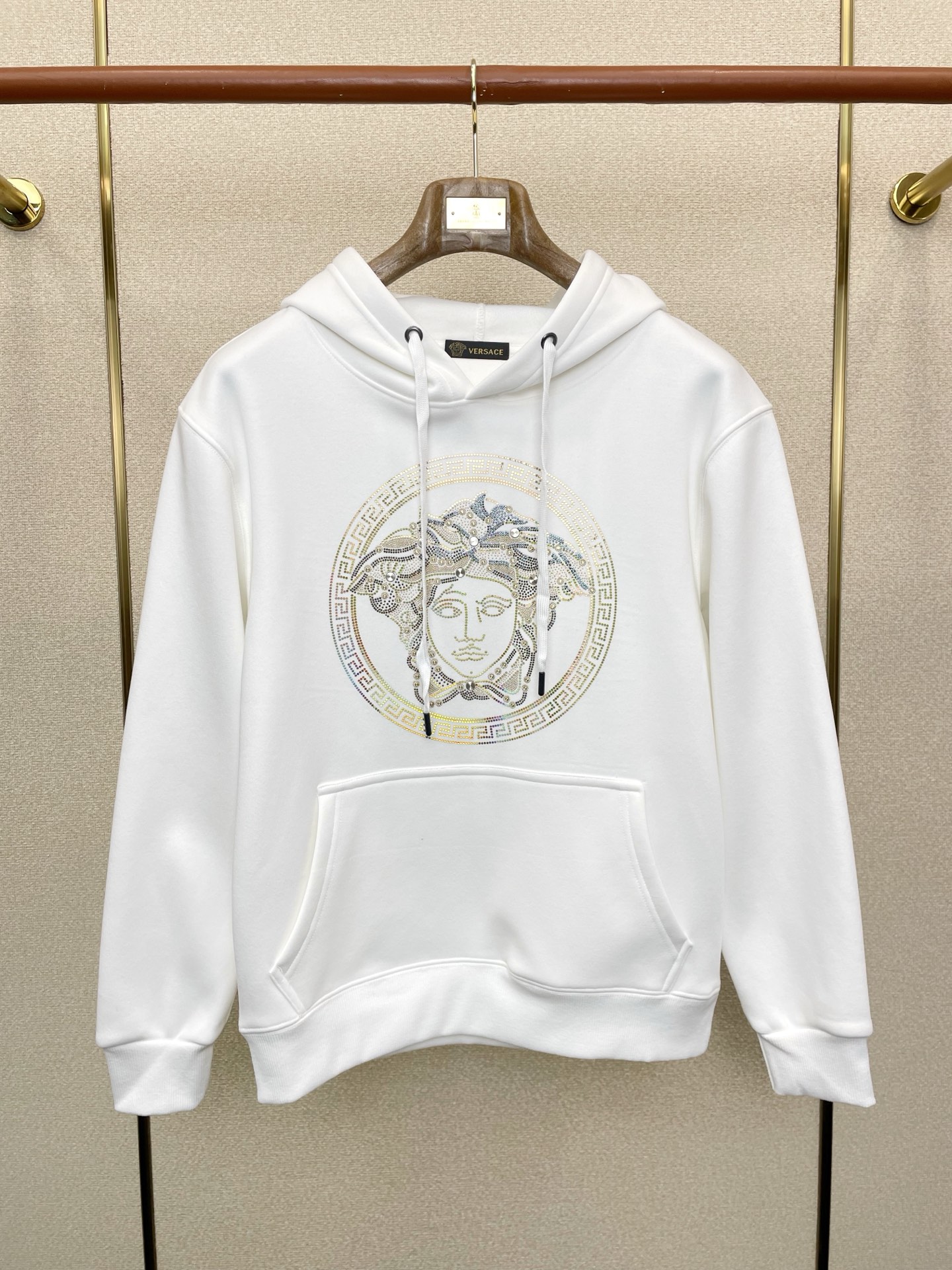 支持跨年售后！。VERSACE范思哲💥独家专供新款原单男士休闲连帽加绒卫衣 高端定制 高端版本 时尚百搭