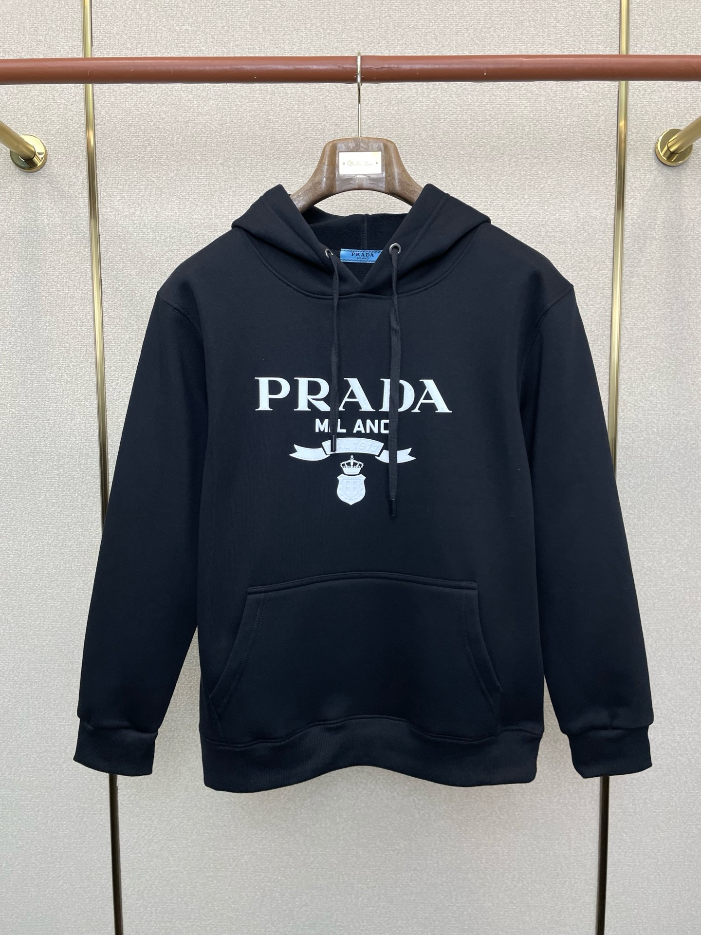 支持跨年售后！。Prada普拉达💥独家专供新款原单男士休闲连帽加绒卫衣 高端定制 高端版本 时尚百搭爆款