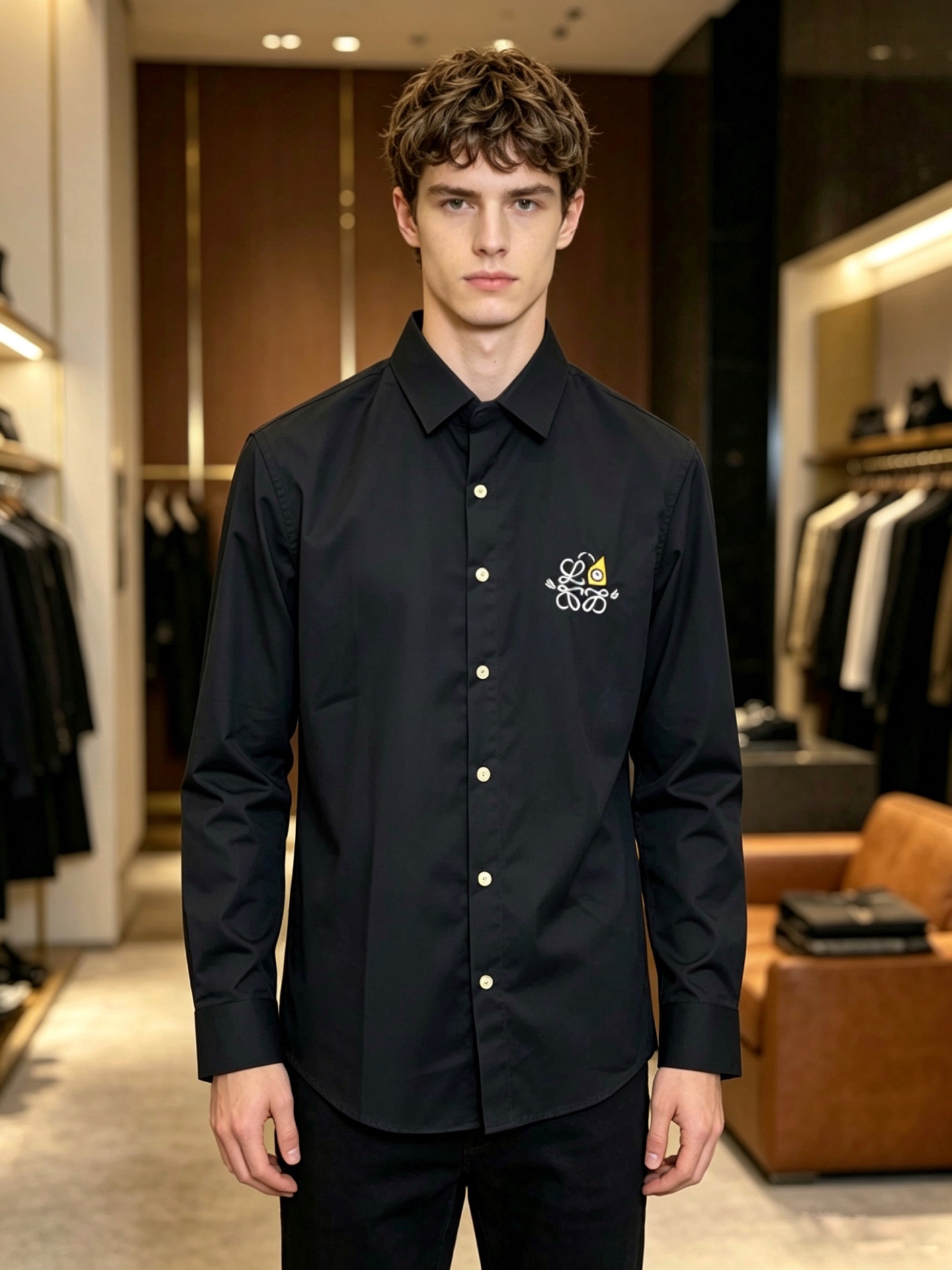 。LOEWE罗意威💥砸锅卖铁都要上的新款新款男士休闲长袖衬衫 高端定制 高端版本 时尚百搭爆款⚠️⚠️✨