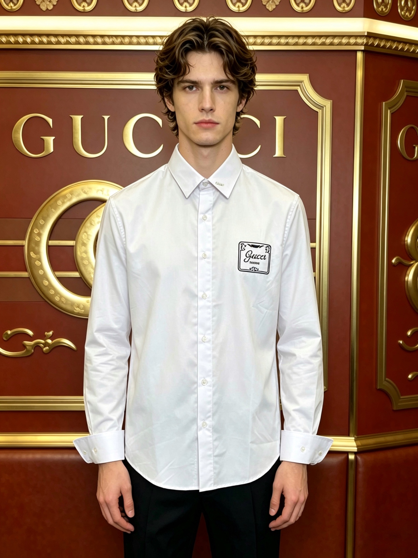 。Gucci古驰💥砸锅卖铁都要上的新款新款男士休闲长袖衬衫 高端定制 高端版本 时尚百搭爆款⚠️⚠️✨✨