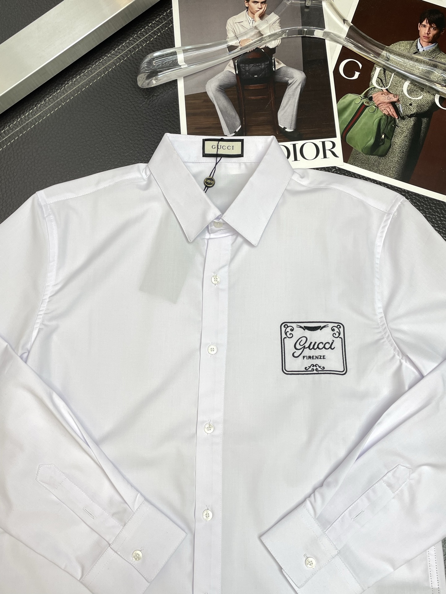 。Gucci古驰💥砸锅卖铁都要上的新款新款男士休闲长袖衬衫 高端定制 高端版本 时尚百搭爆款⚠️⚠️✨✨