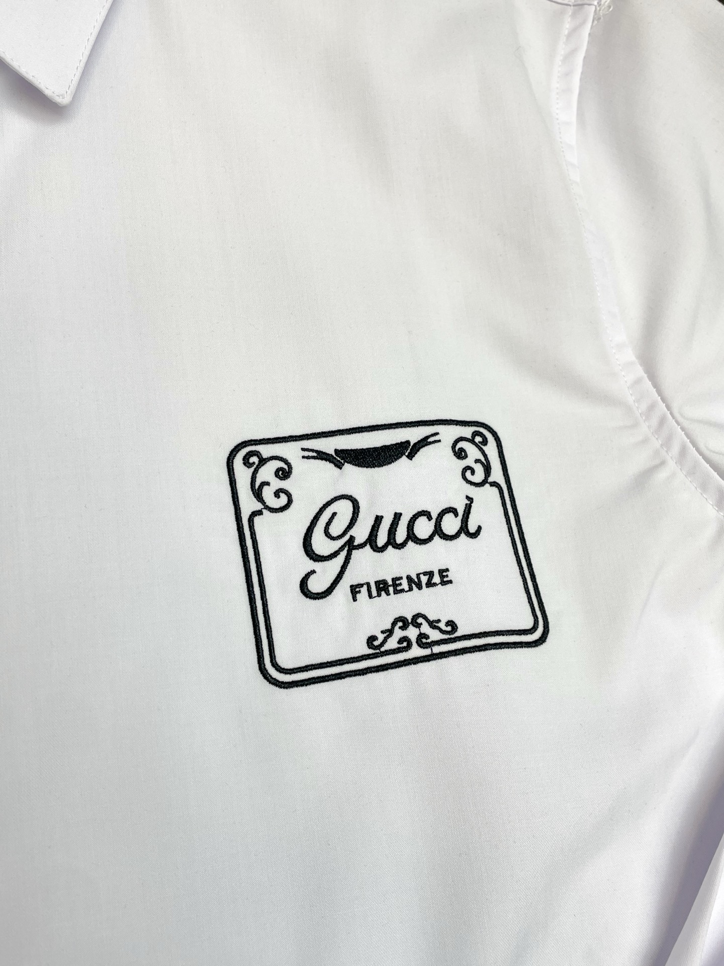 。Gucci古驰💥砸锅卖铁都要上的新款新款男士休闲长袖衬衫 高端定制 高端版本 时尚百搭爆款⚠️⚠️✨✨