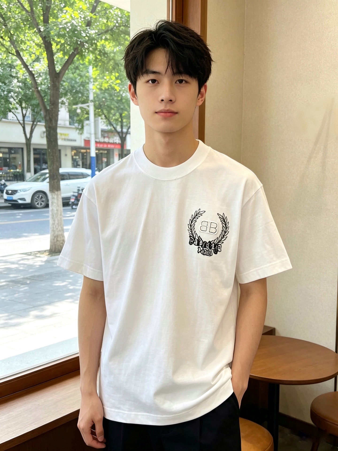 。BALENCIAGA巴黎世家💥砸锅卖铁都要上的新款新款原单男士休闲短袖 高端定制 高端版本 时尚百搭爆