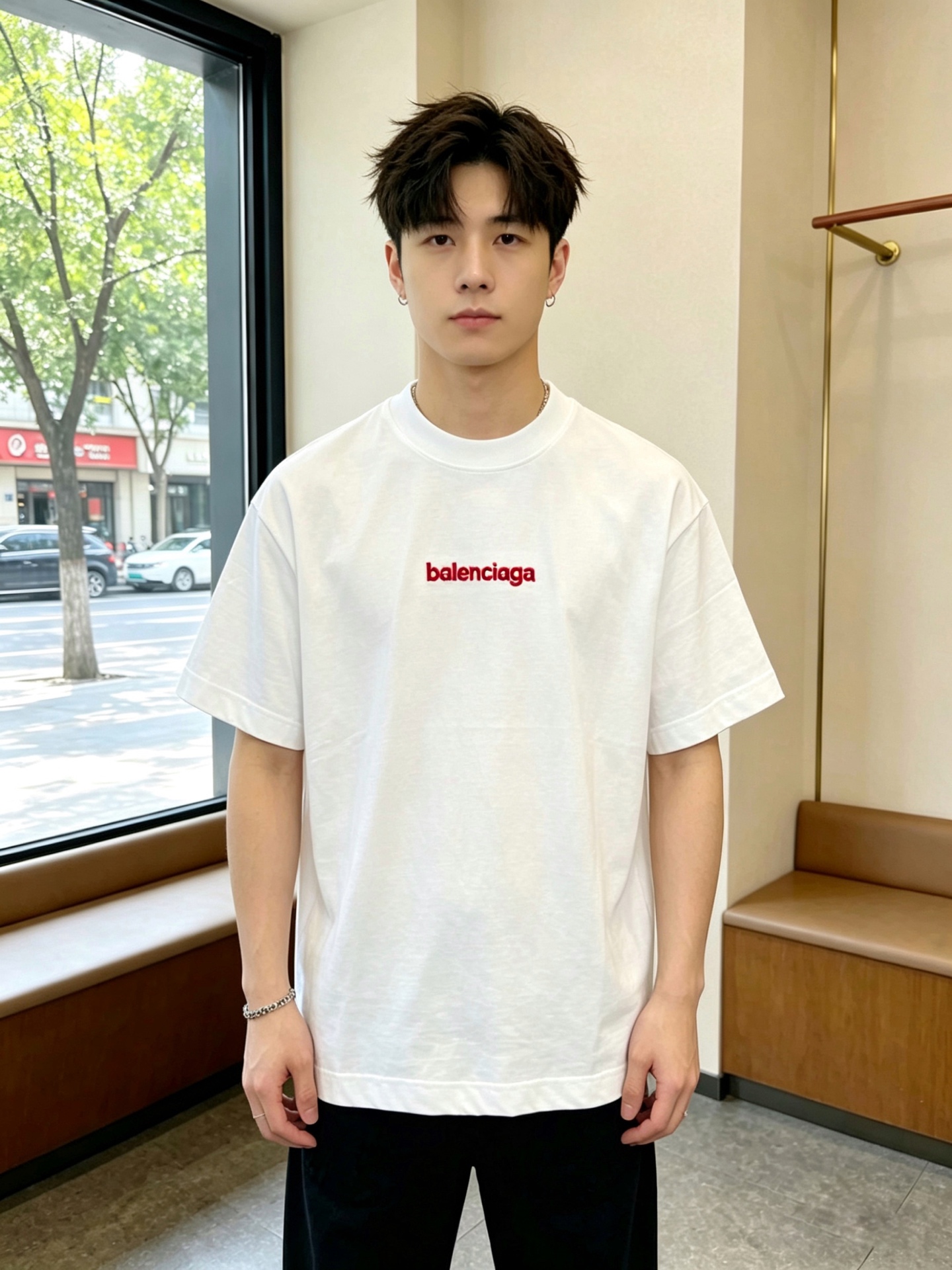 。BALENCIAGA巴黎世家💥砸锅卖铁都要上的新款新款原单男士休闲短袖 高端定制 高端版本 时尚百搭爆