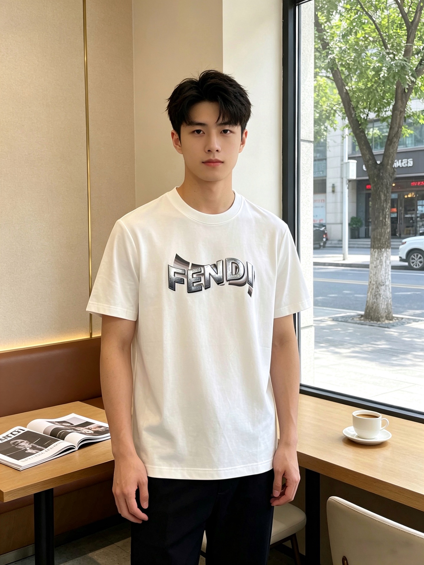 。FENDI芬迪💥砸锅卖铁都要上的新款新款原单男士休闲短袖 高端定制 高端版本 时尚百搭爆款⚠️⚠️✨✨