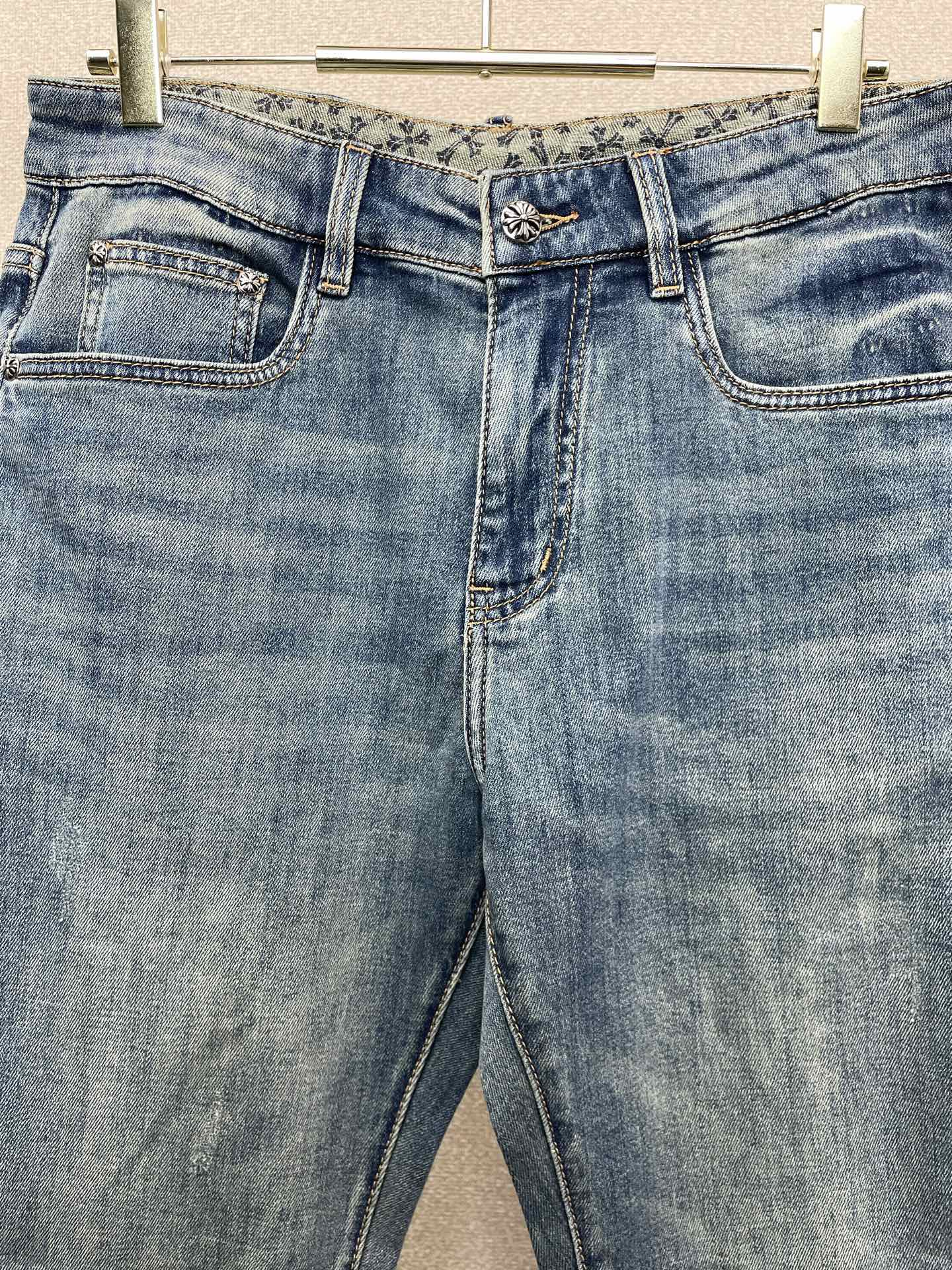 。Chrome hearts克罗心💥砸锅卖铁都要上的新款新款牛仔裤 高端版本！专柜定制面料 透气舒适度高