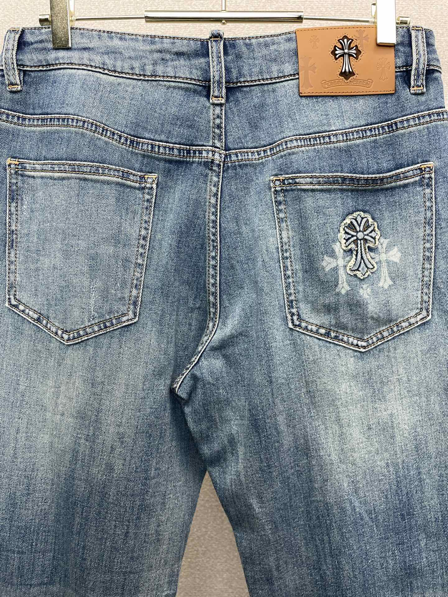 。Chrome hearts克罗心💥砸锅卖铁都要上的新款新款牛仔裤 高端版本！专柜定制面料 透气舒适度高