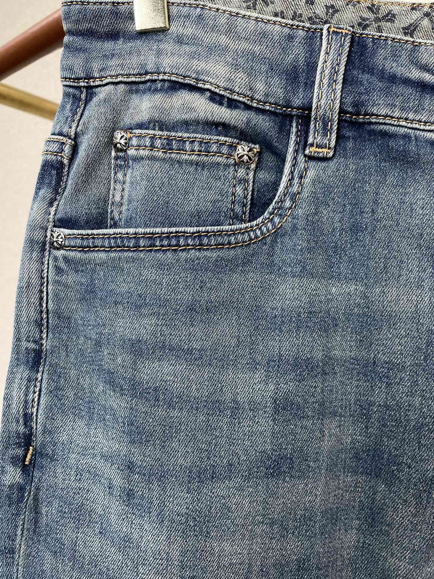 。Chrome hearts克罗心💥砸锅卖铁都要上的新款新款牛仔裤 高端版本！专柜定制面料 透气舒适度高