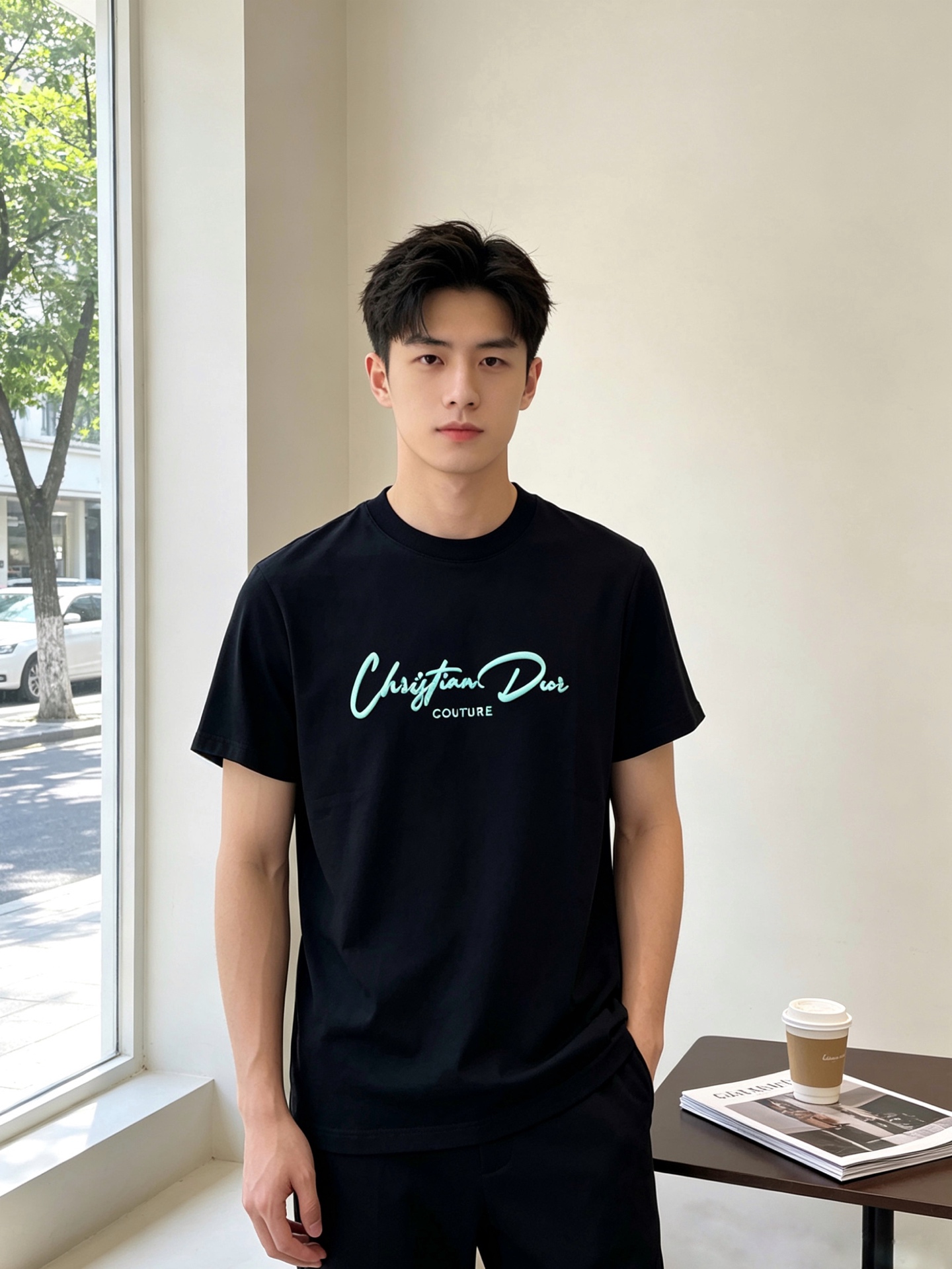 。Dior迪奥💥砸锅卖铁都要上的新款新款原单男士休闲短袖 高端定制 高端版本 时尚百搭爆款⚠️⚠️✨✨进