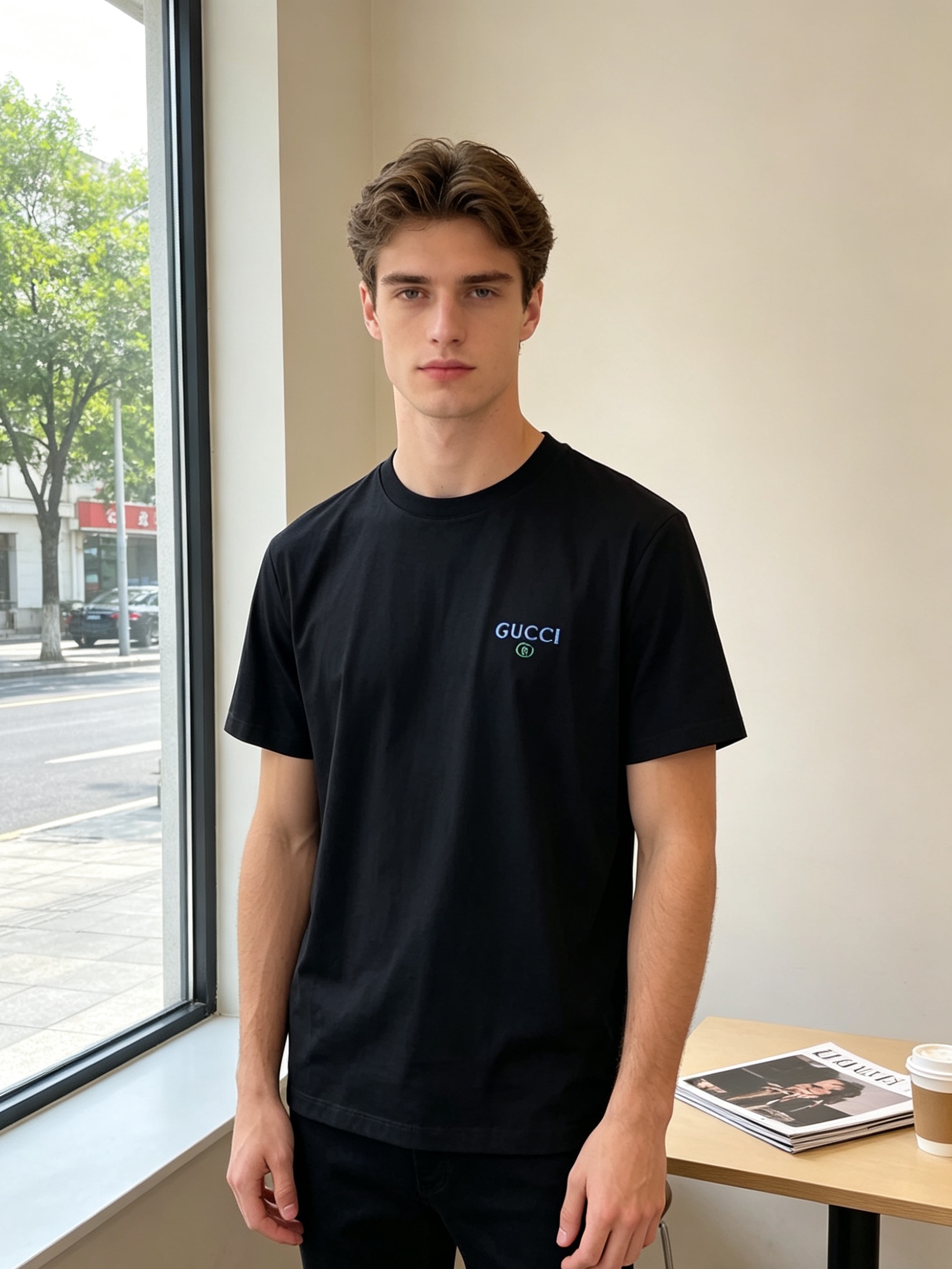 。Gucci古驰💥砸锅卖铁都要上的新款新款原单男士休闲短袖 高端定制 高端版本 时尚百搭爆款⚠️⚠️✨✨