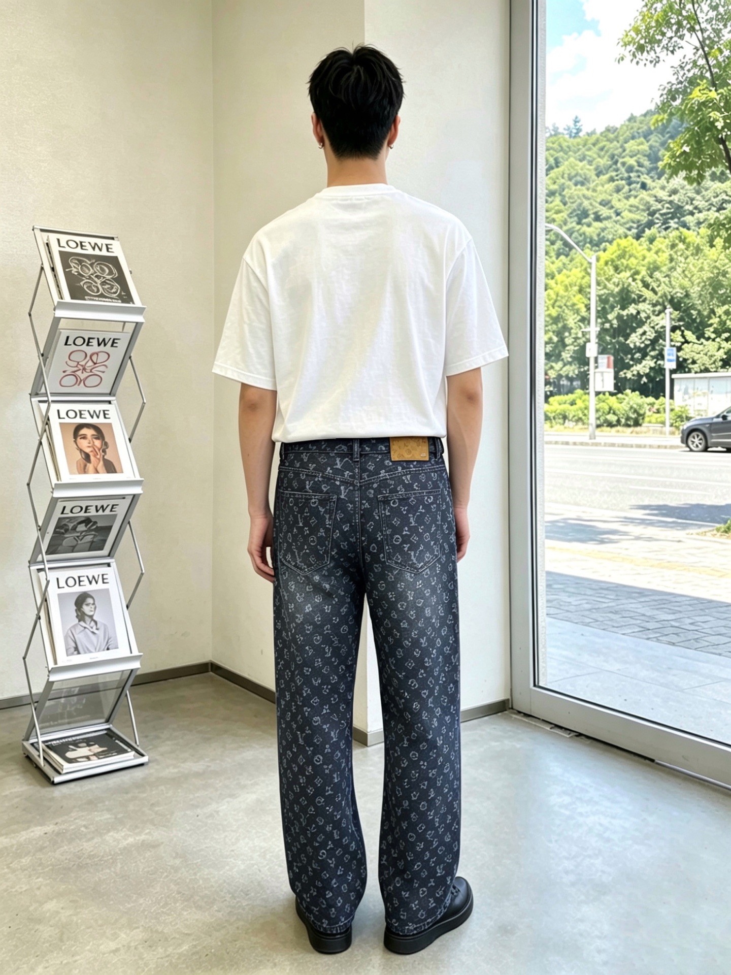 。Louis Vuitton路易威登💥独家专供新款休闲阔腿牛仔裤👖高端版本 专柜定制面料 透气舒适度高，