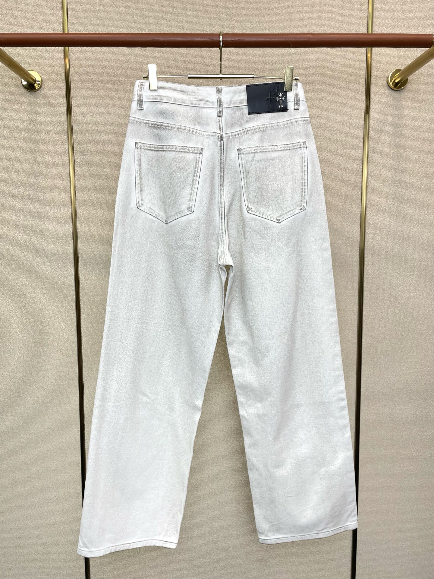 。Chrome hearts克罗心💥独家专供新款休闲阔腿牛仔裤👖高端版本 专柜定制面料 透气舒适度高，细