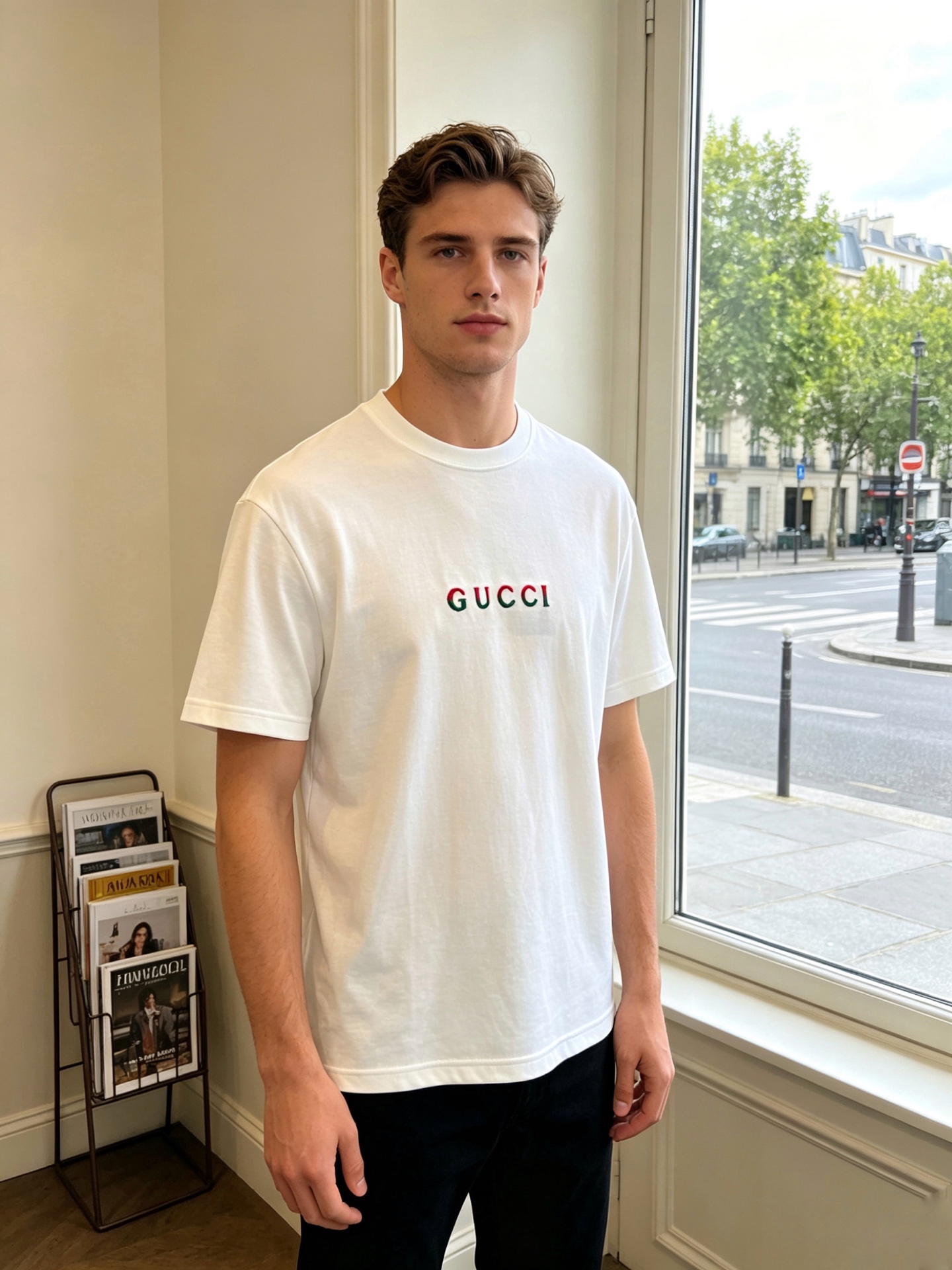 。Gucci古驰💥独家专供新款原单男士休闲短袖 高端定制 高端版本 时尚百搭爆款⚠️⚠️✨✨进口面料 手