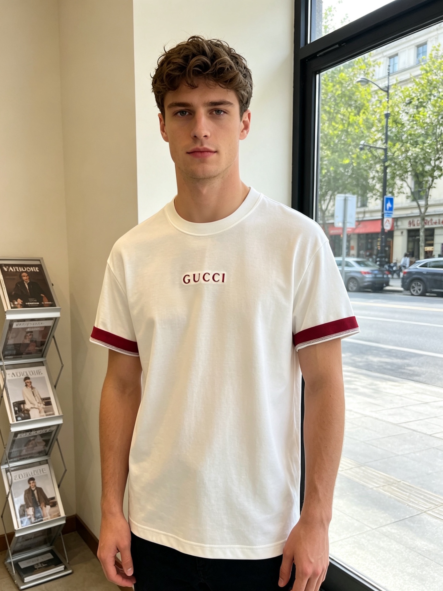 。Gucci古驰💥独家专供新款原单男士休闲短袖 高端定制 高端版本 时尚百搭爆款⚠️⚠️✨✨进口面料 手