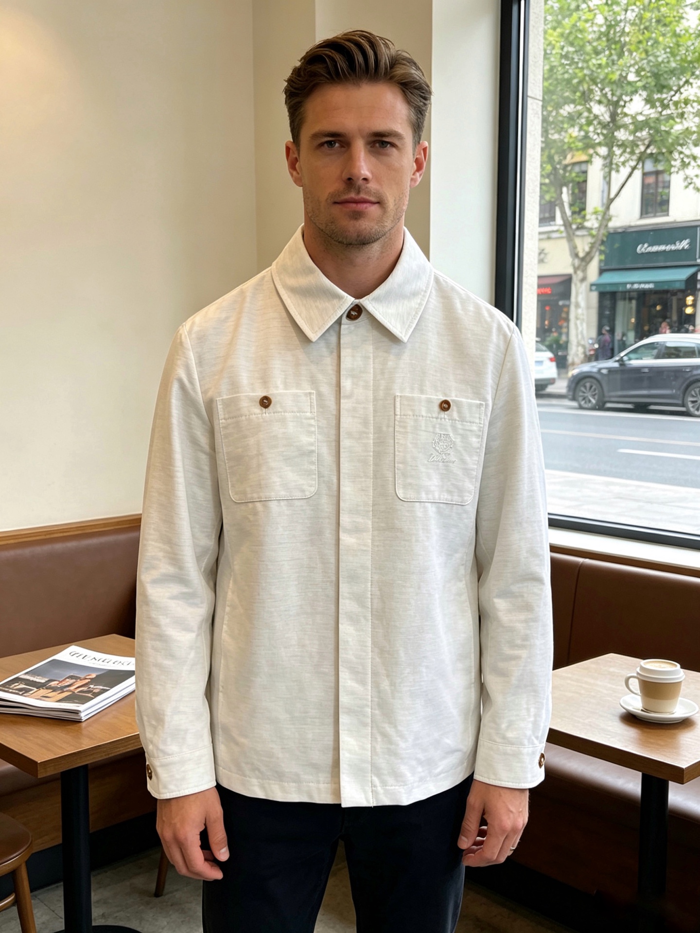 。Loro Piana-Loro Piana诺悠翩雅💥独家专供新款原单男士休闲翻领夹克外套 高端定制 高