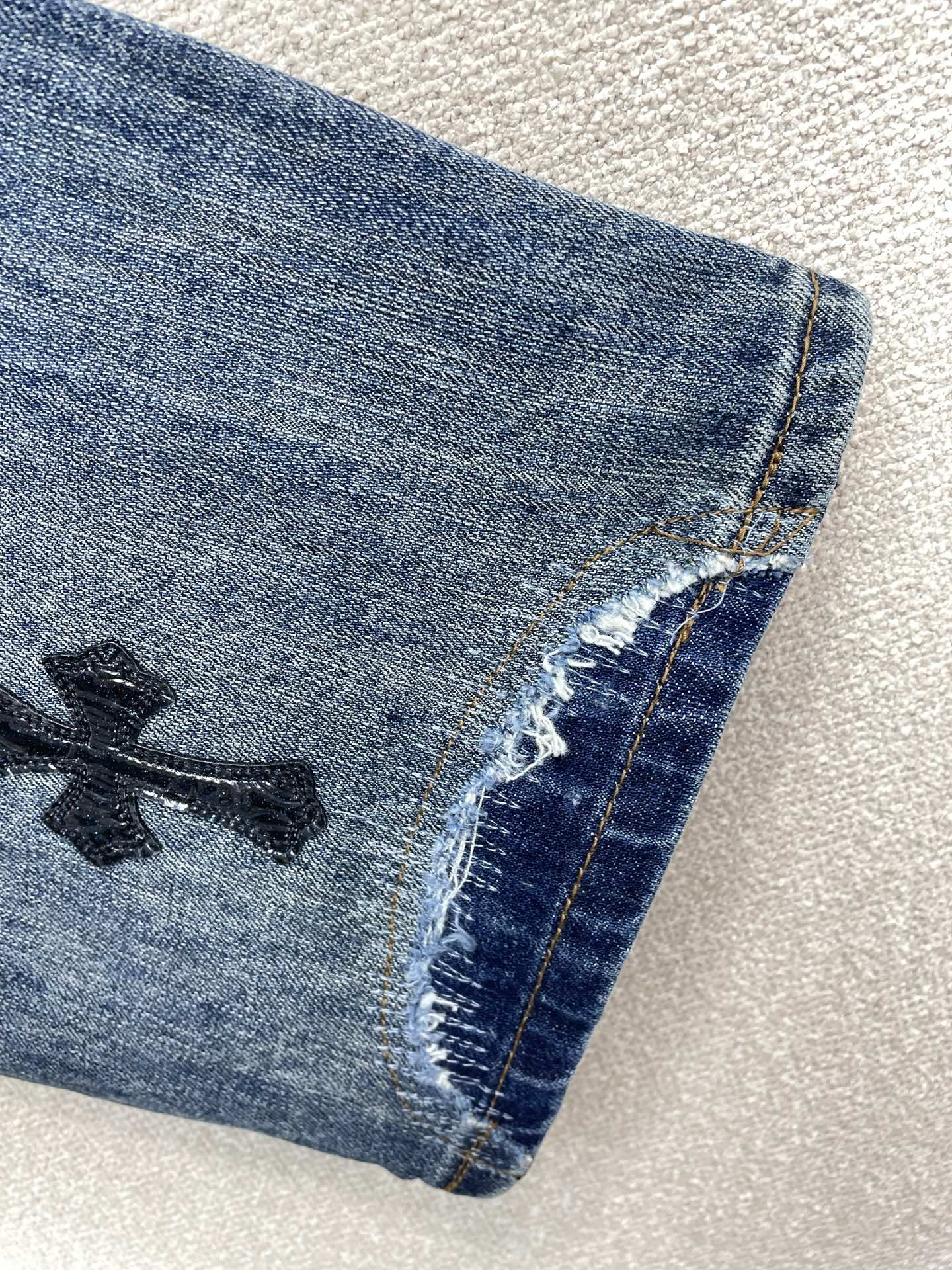 。Chrome hearts克罗心💥独家专供新款休闲阔腿牛仔裤 高端版本！独特设计 专柜定制面料 透气舒