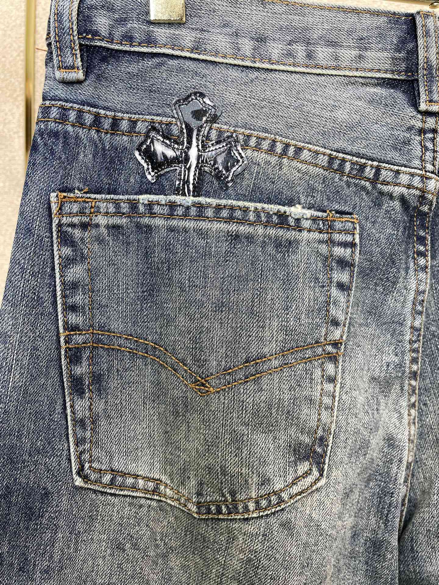 。Chrome hearts克罗心💥独家专供新款休闲阔腿牛仔裤 高端版本！独特设计 专柜定制面料 透气舒