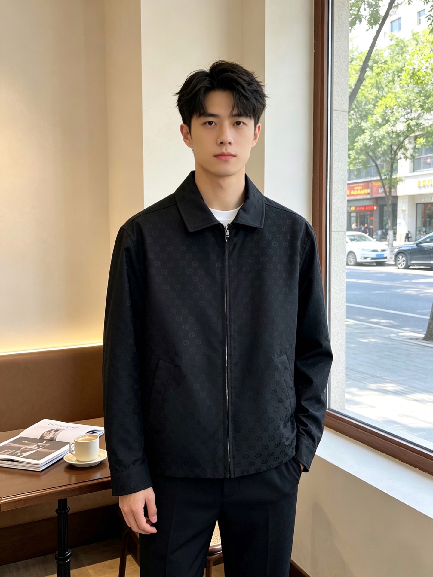 。Gucci古驰💥独家专供新款原单男士休闲翻领夹克 高端定制 高端版本 时尚百搭爆款⚠️⚠️✨✨进口面料