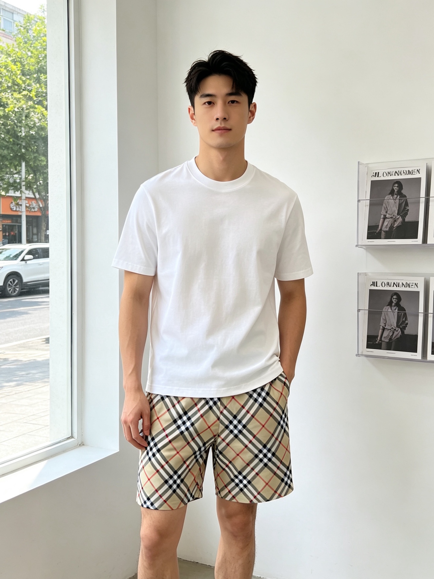 。Burberry巴宝莉🩳独家专供新款休闲格纹短裤 高端版本！专柜定制面料 透气舒适度高，细节无可挑剔，