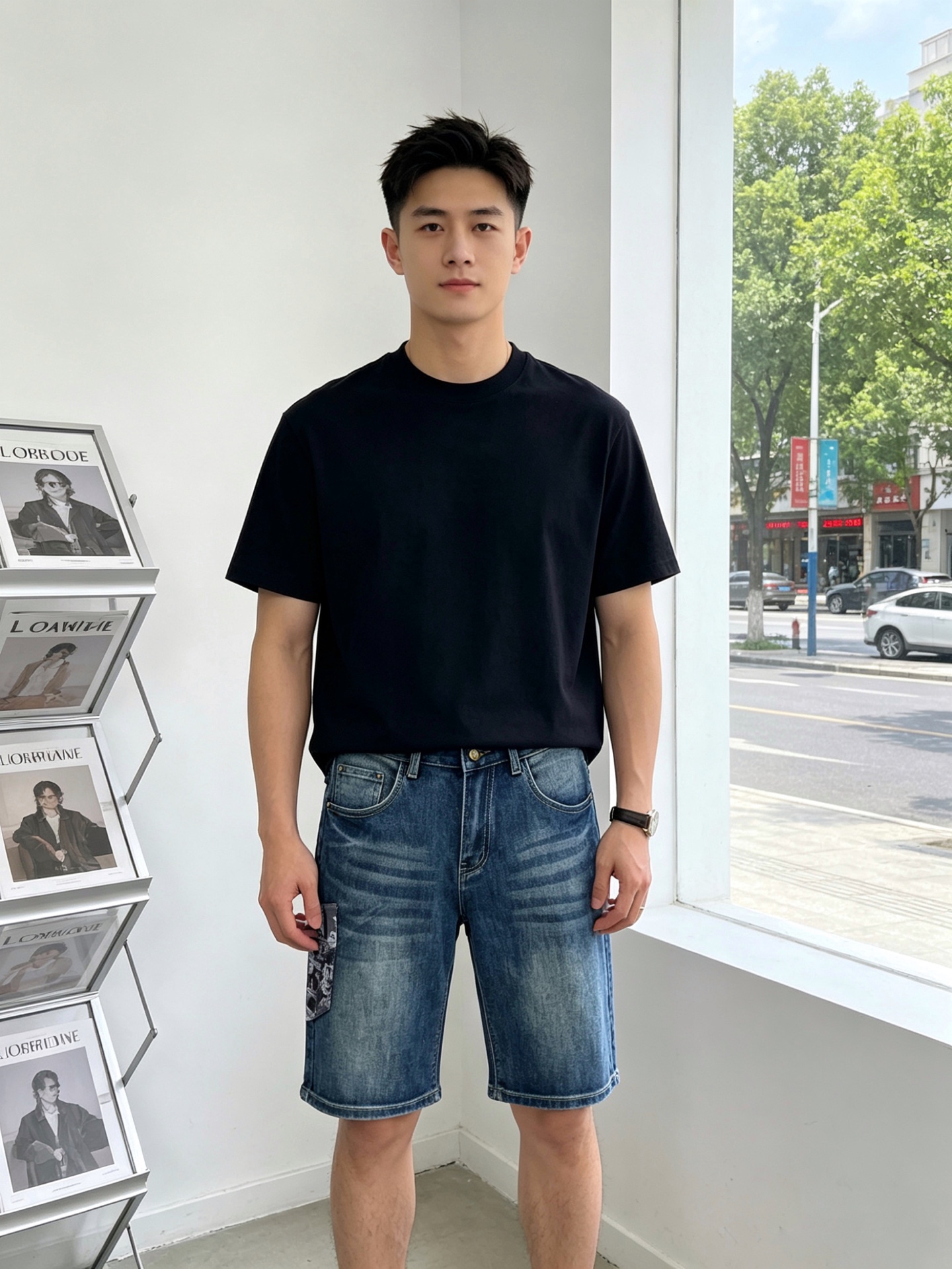 。Louis Vuitton路易威登💥独家专供新款休闲牛仔短裤🩳 高端版本！专柜定制面料 透气舒适度高，