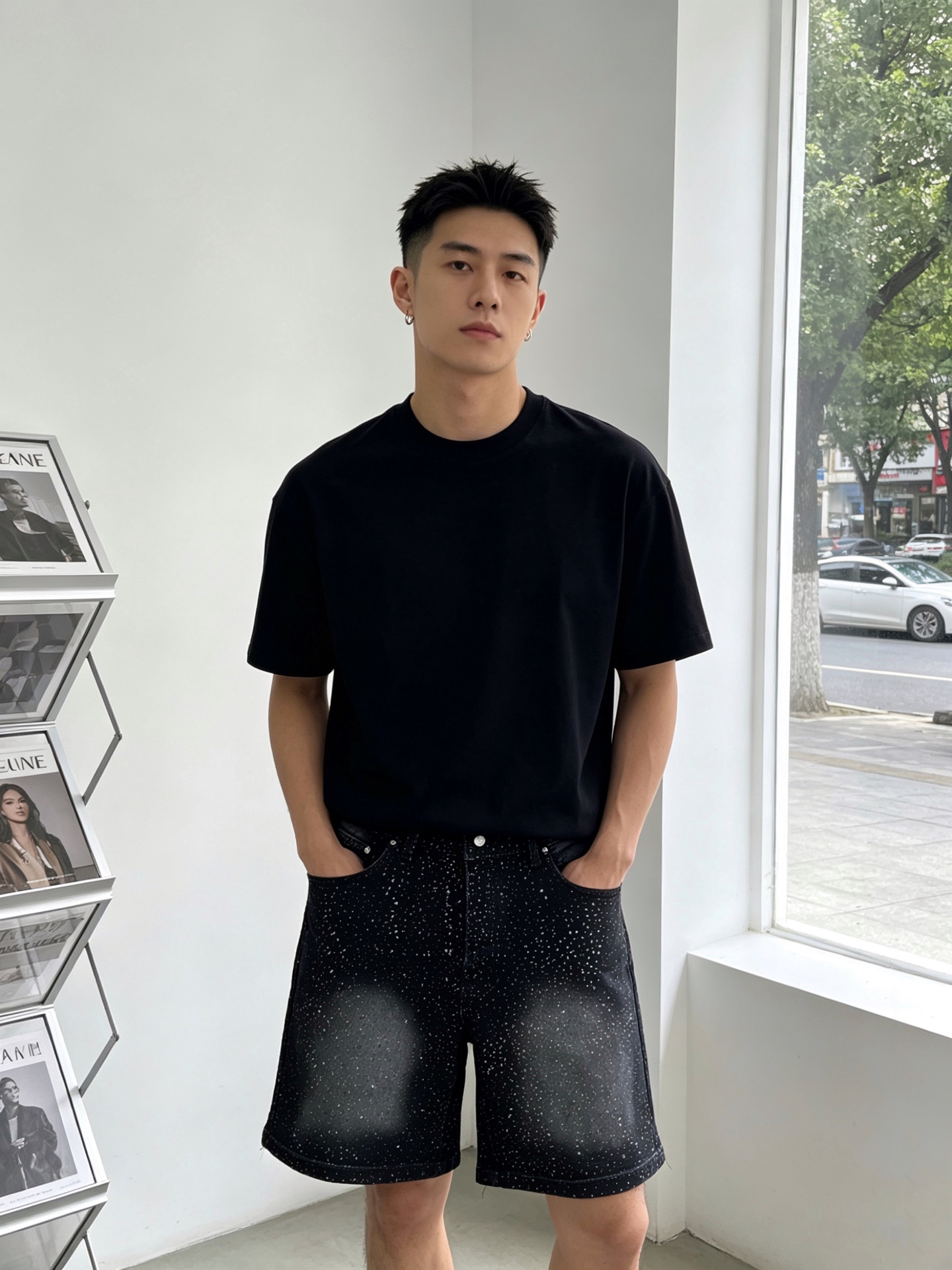 。AMIRI💥独家专供新款休闲牛仔短裤🩳 高端版本！专柜定制面料 透气舒适度高，细节无可挑剔，品牌元素设